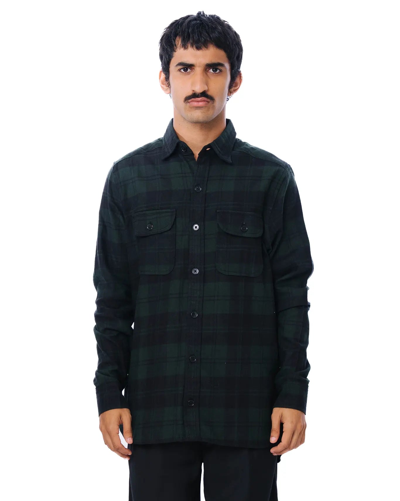Green Brushed Cotton Flannel