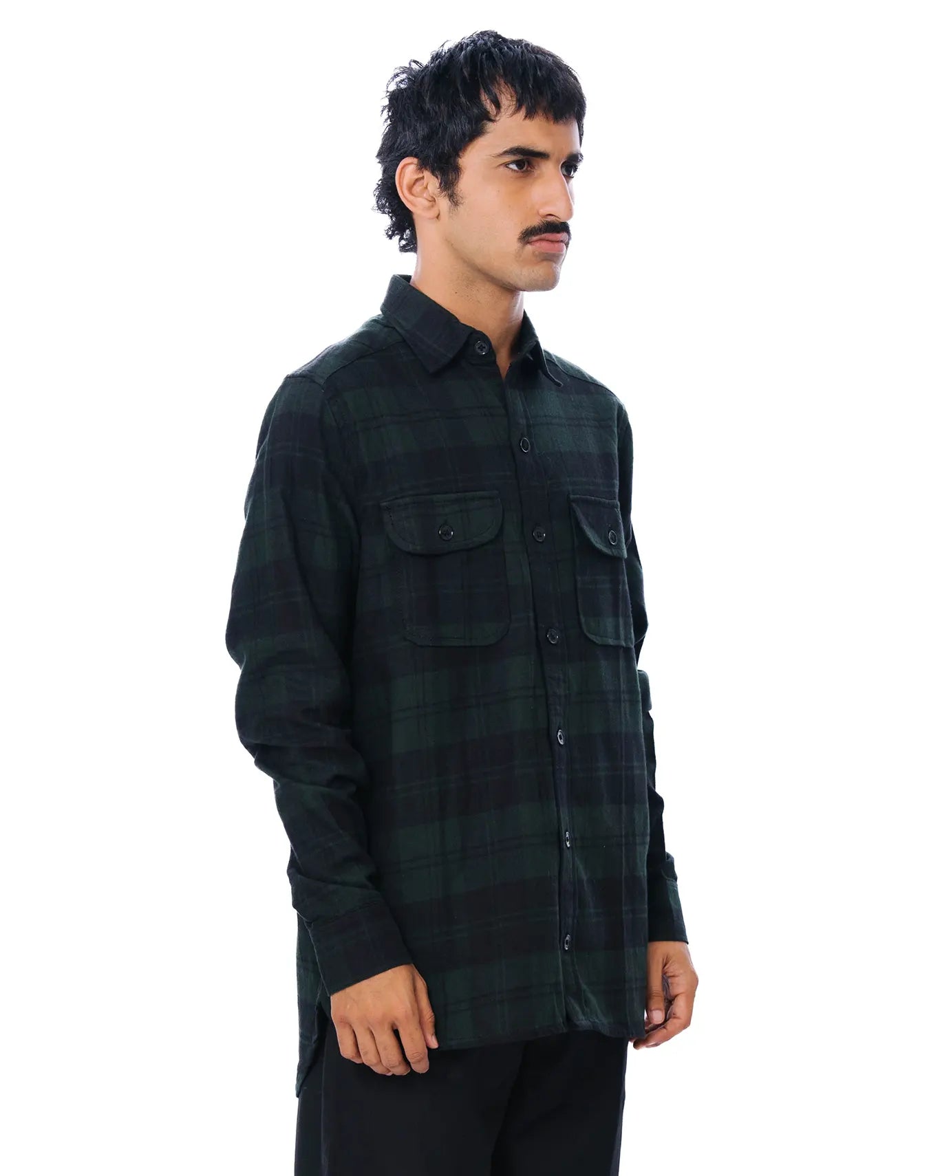 Green Brushed Cotton Flannel