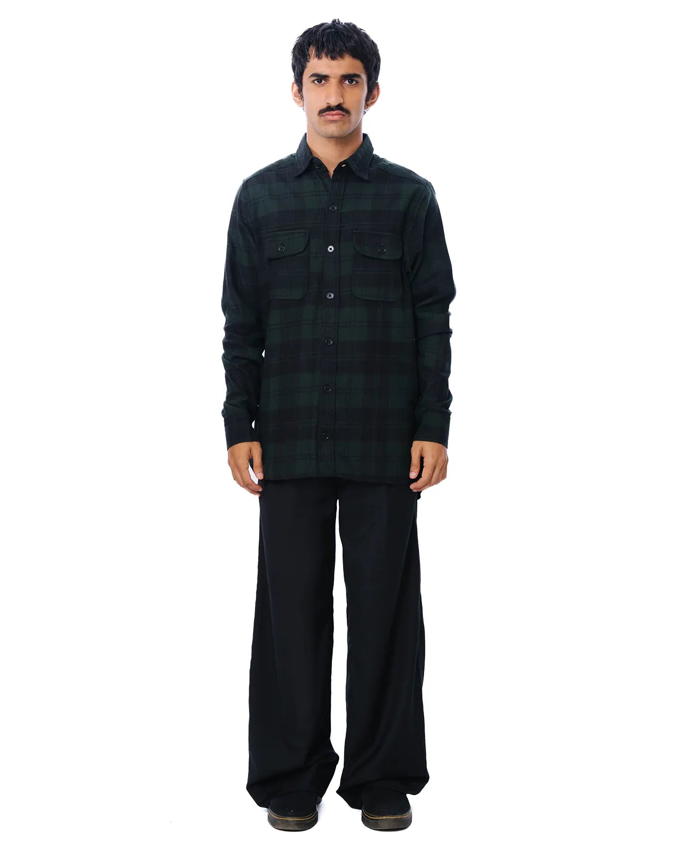 Green Brushed Cotton Flannel