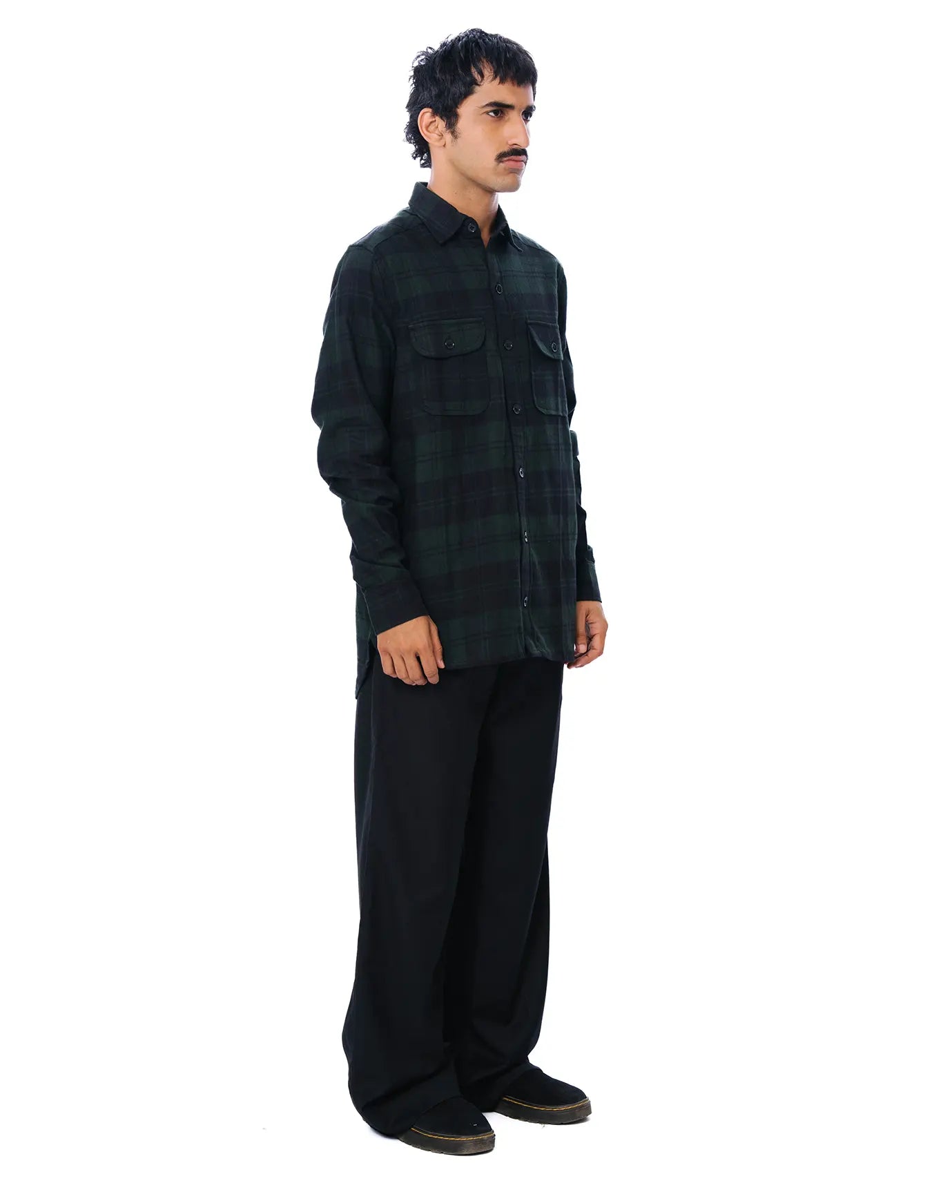 Green Brushed Cotton Flannel