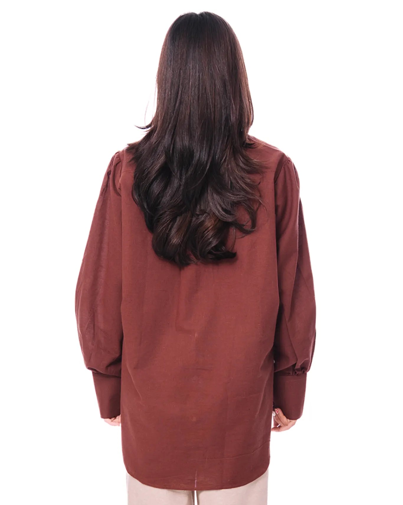 Inclusivitee Brown Cross Button Shirt cult store women 