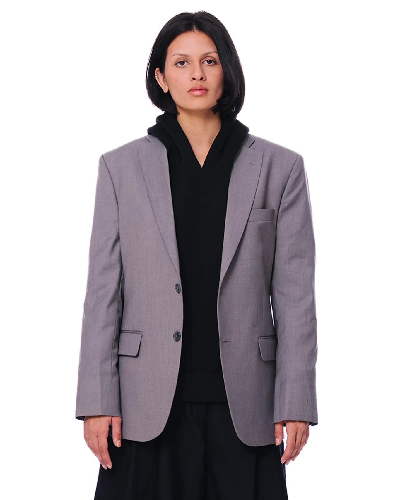 Inclusivitee Grey Single Breasted Blazer cult store women