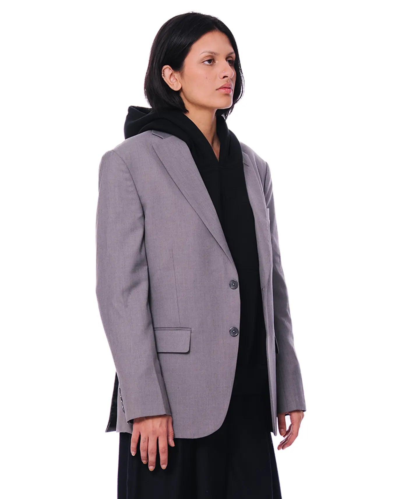 Inclusivitee Grey Single Breasted Blazer cult store women