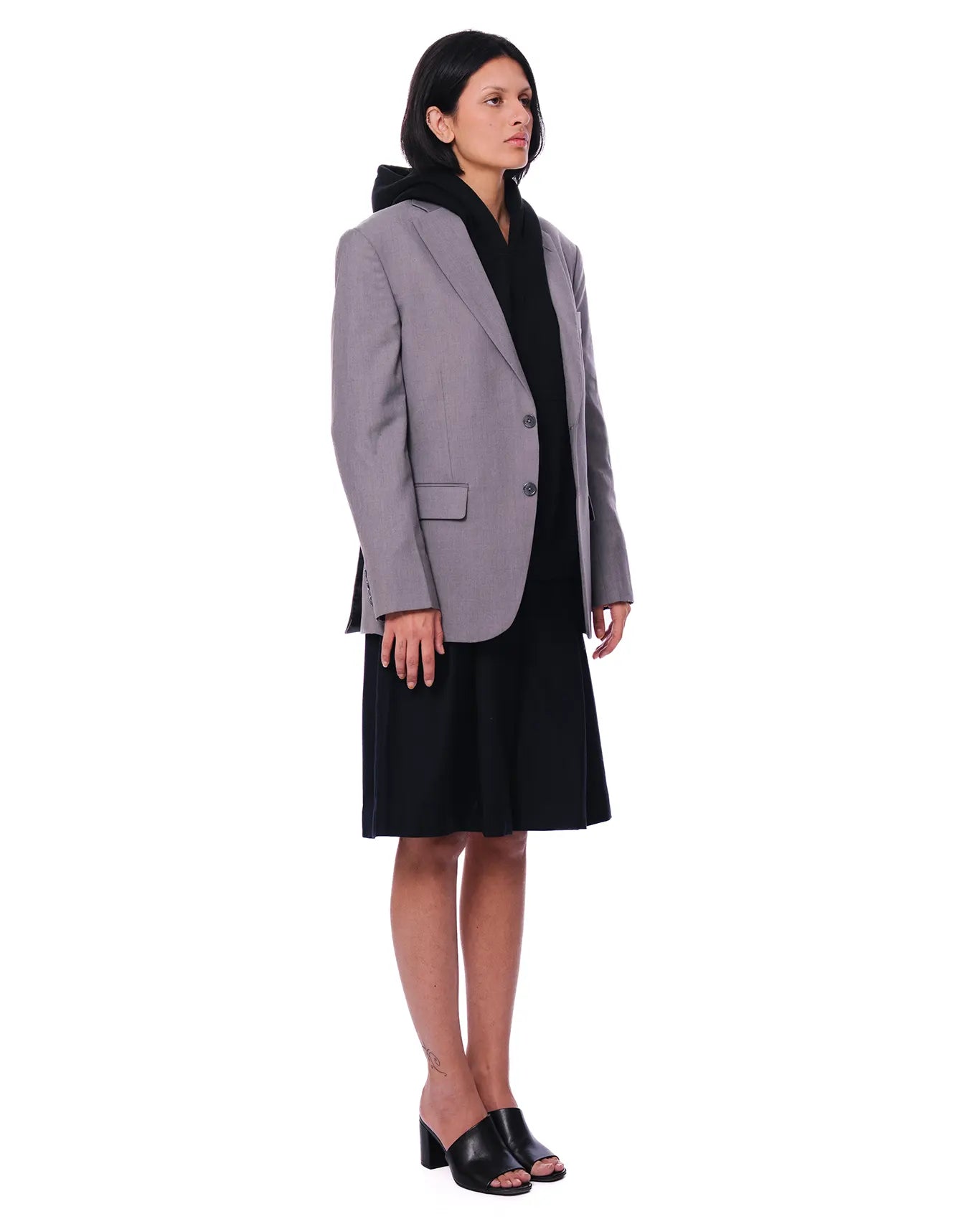 Inclusivitee Grey Single Breasted Blazer cult store women