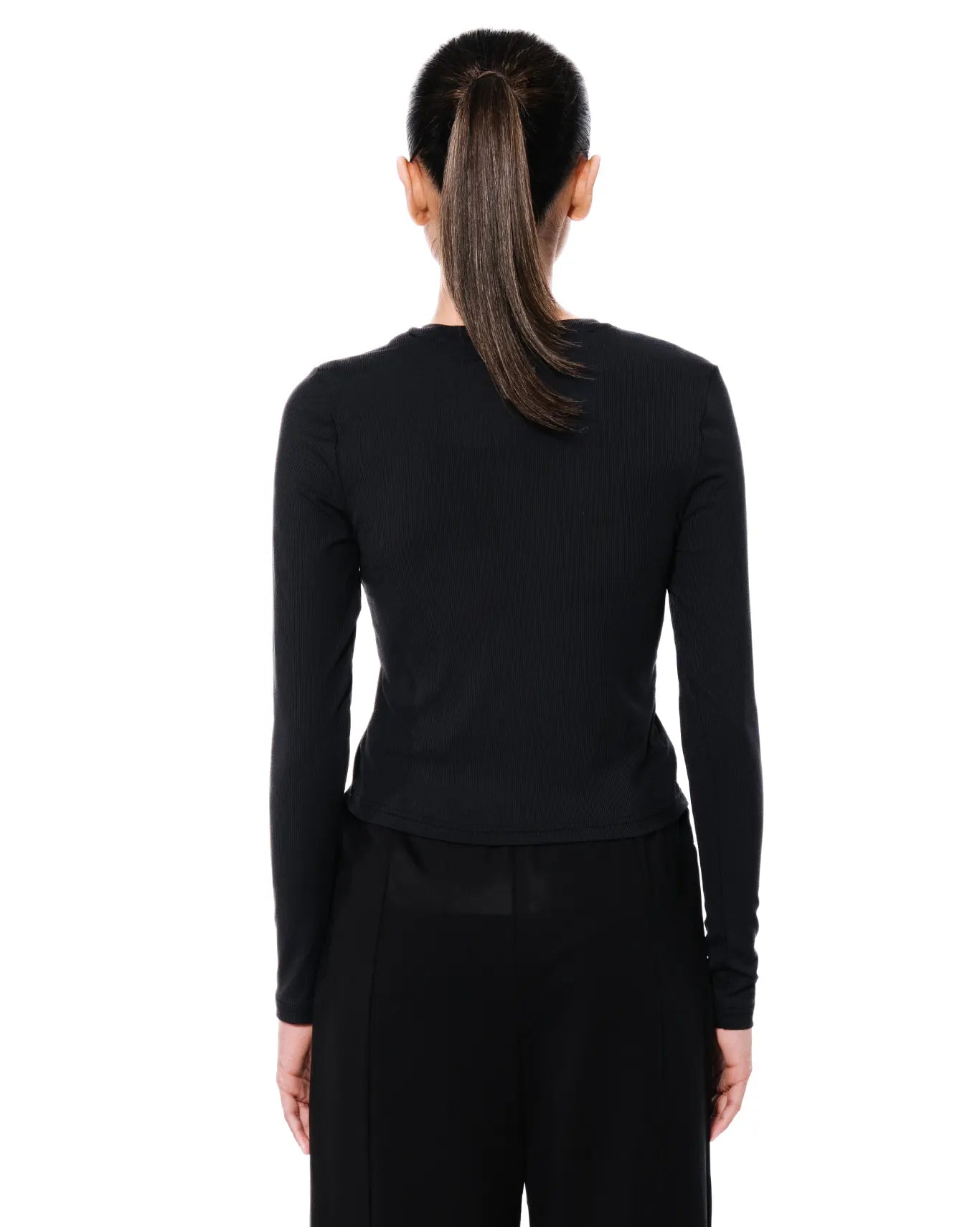 Koyo Black Black Full Sleeves Rib Tee - CULT - haider