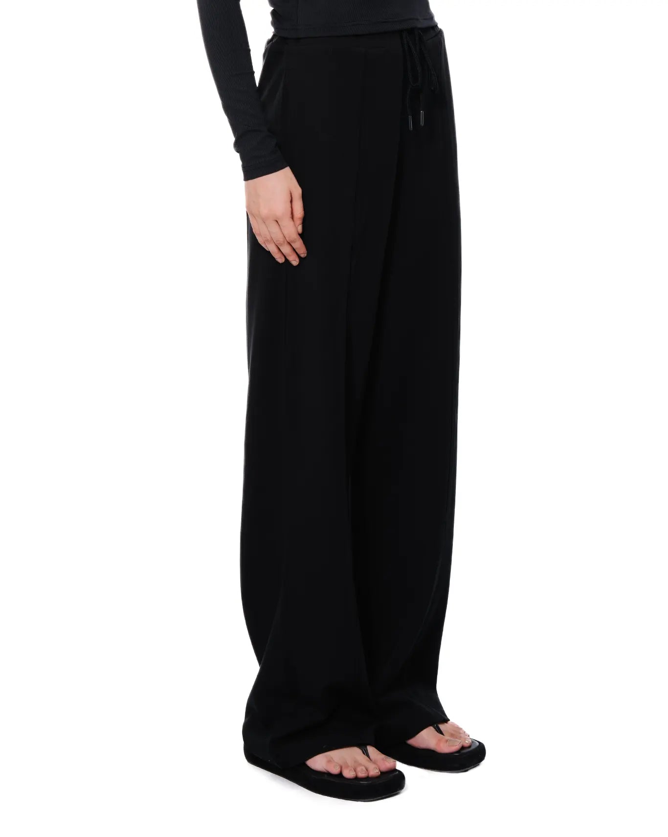 Koyo Black Wide Leg Sweat Pants Cult Store Khi