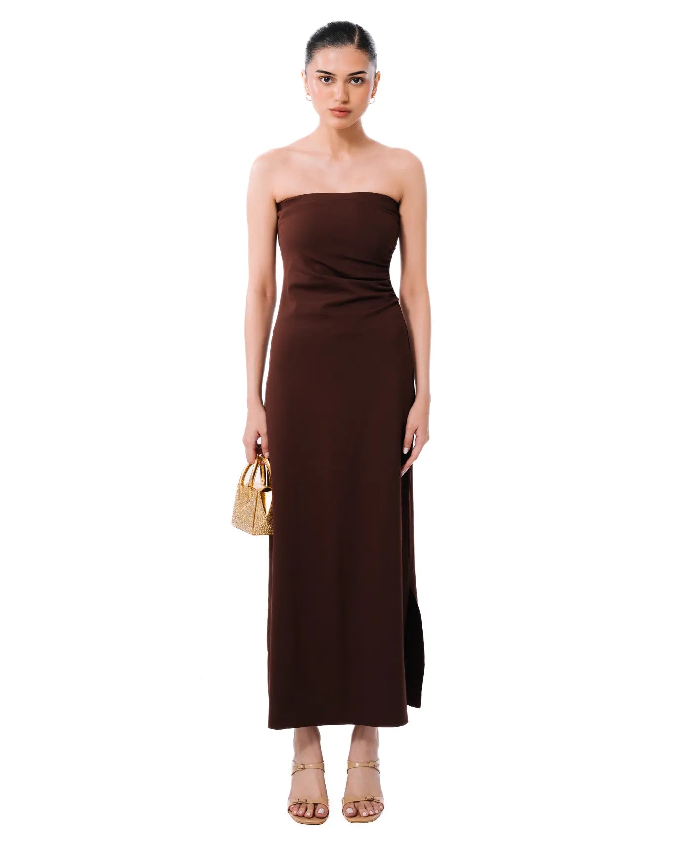 Koyo Brown Tube Dress Cult Store karachi