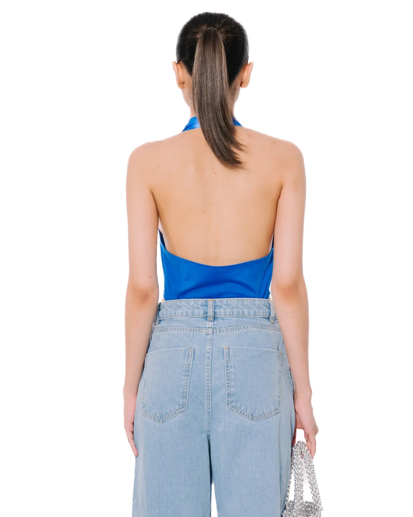Koyo Cobalt Blue Cowl Neck Bodysuit Cult Store Khi