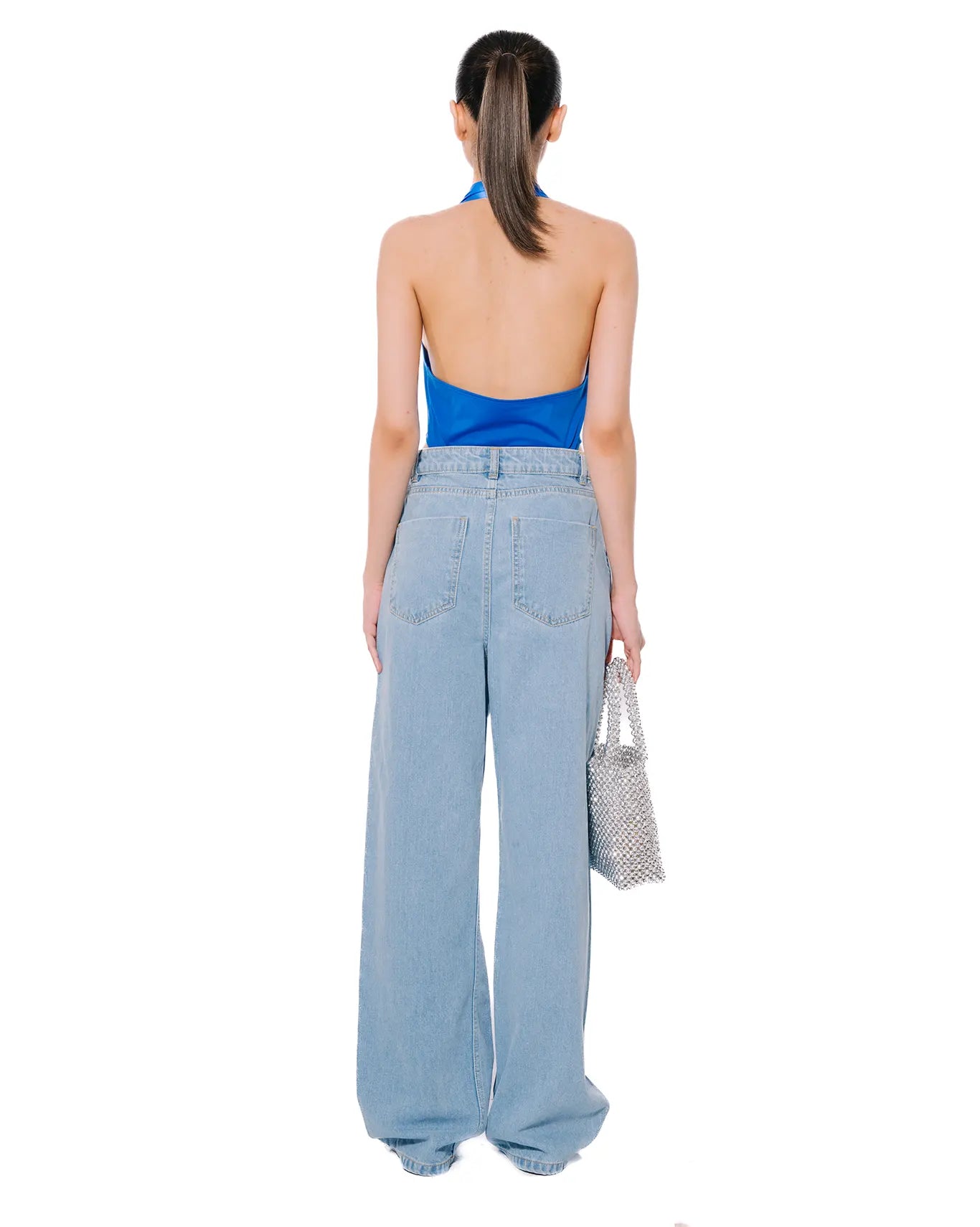 Koyo Cobalt Blue Cowl Neck Bodysuit Cult Store Khi