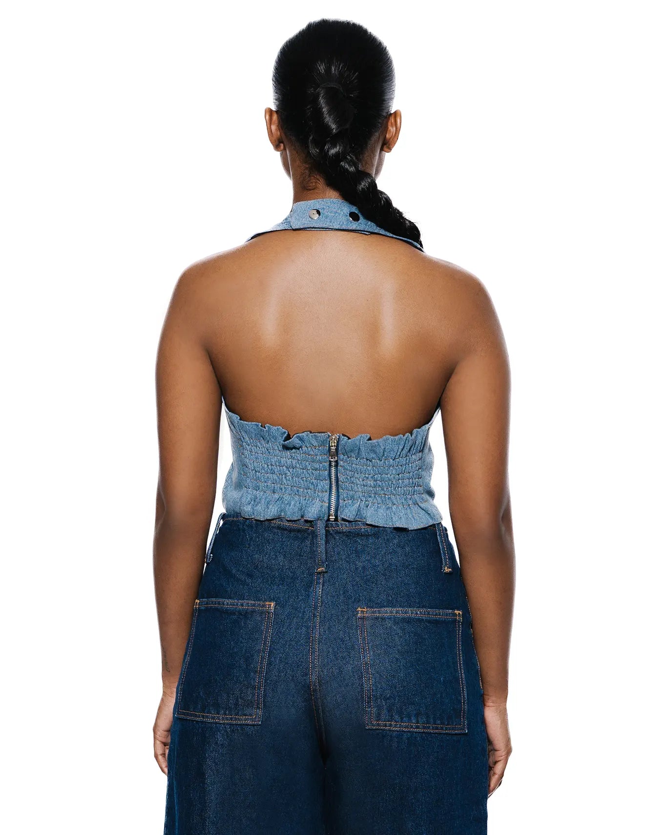 Koyo Denim Halter Neck Corset Cult Store
