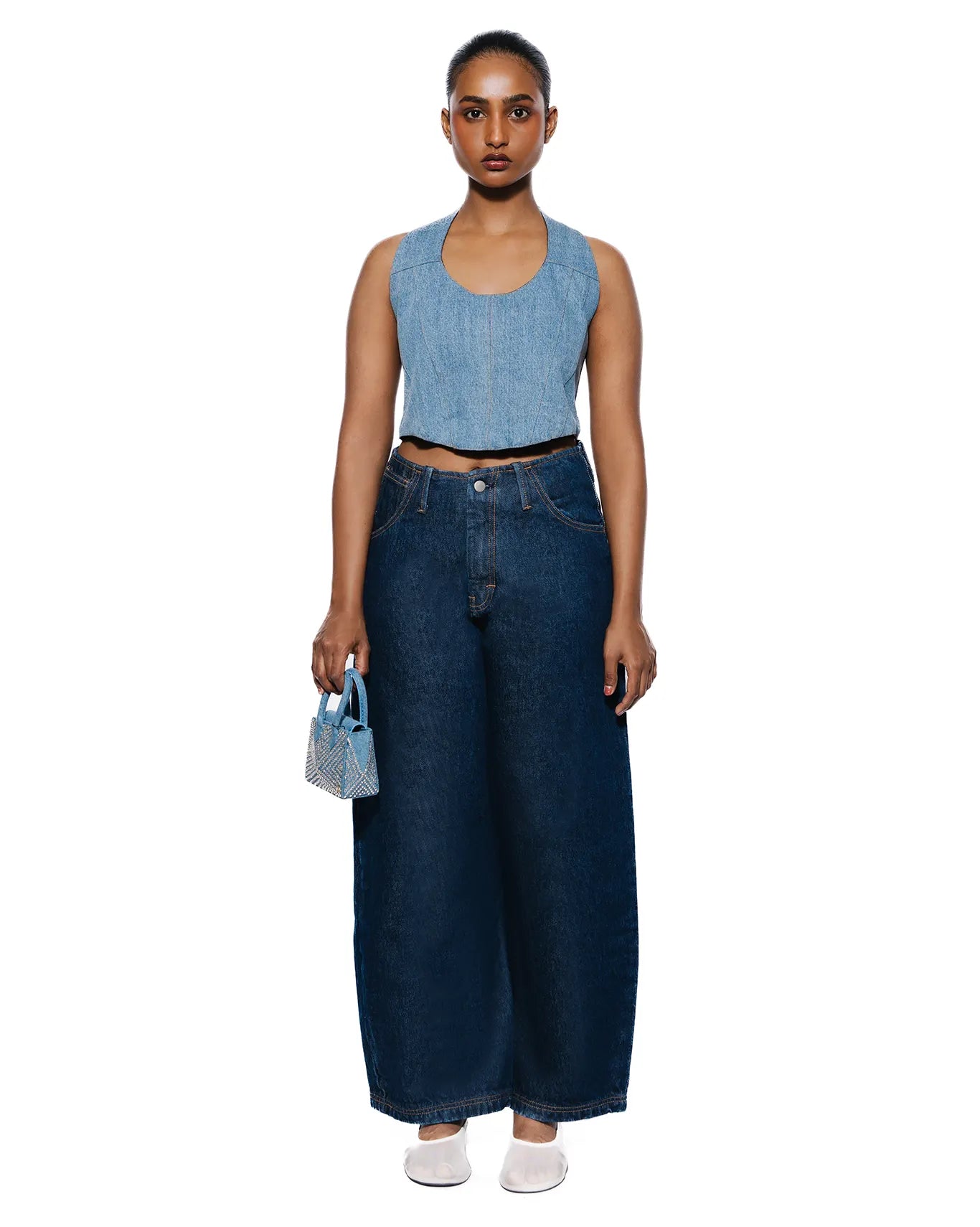 Koyo Denim Halter Neck Corset Cult Store