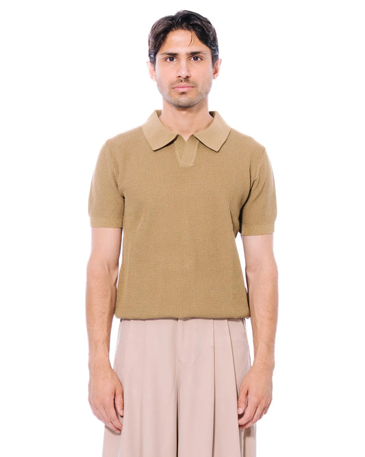 Koyo Dirty Green Textured Polo Cult Store 
