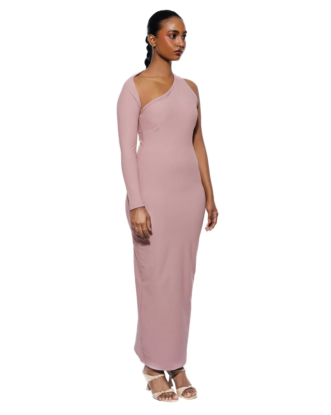 Koyo Misty Rose Asymmetric Cutout Dress Cult Store Karachi