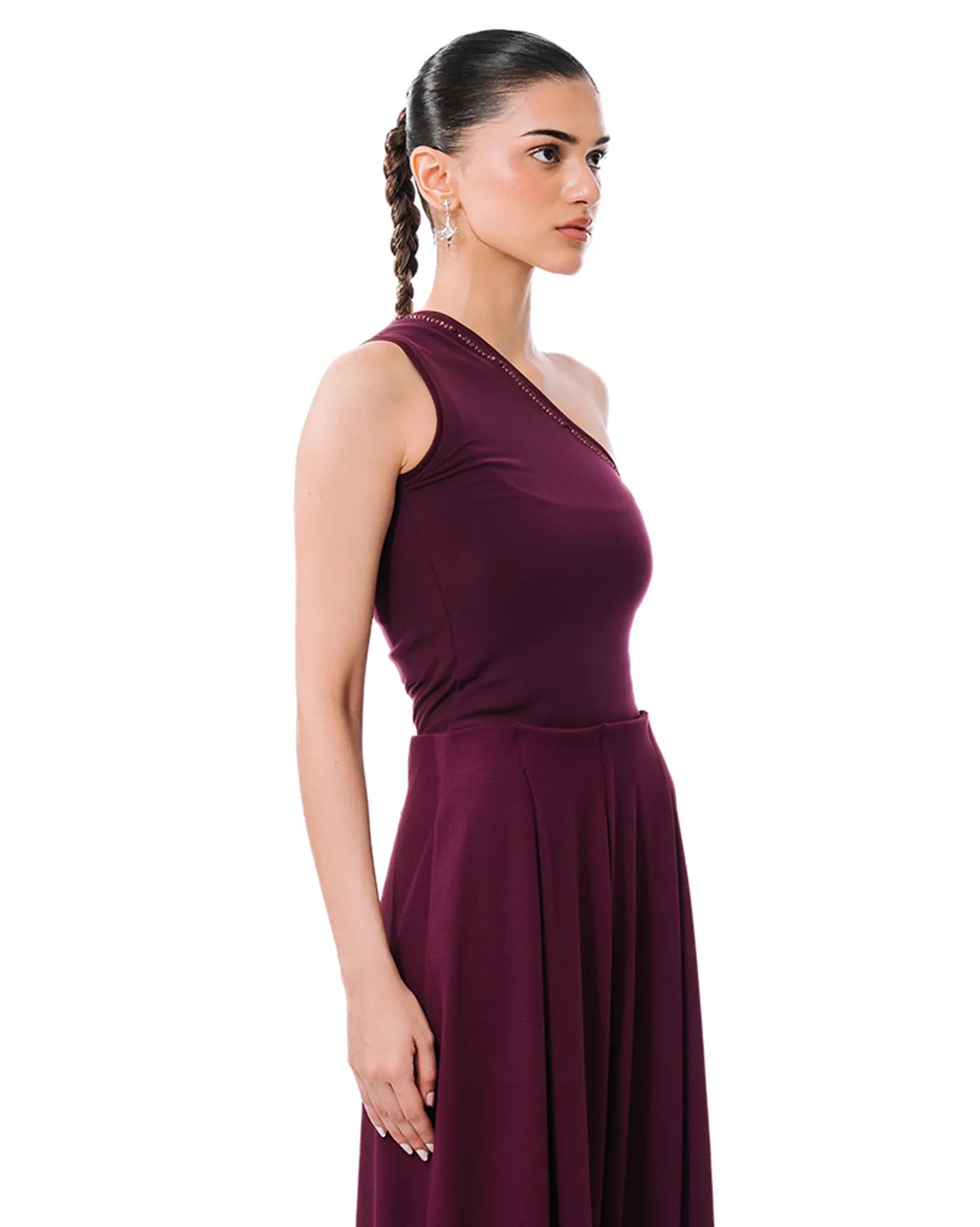 Koyo Plum Plum One Shoulder Bling Bodysuit - CULT - haider