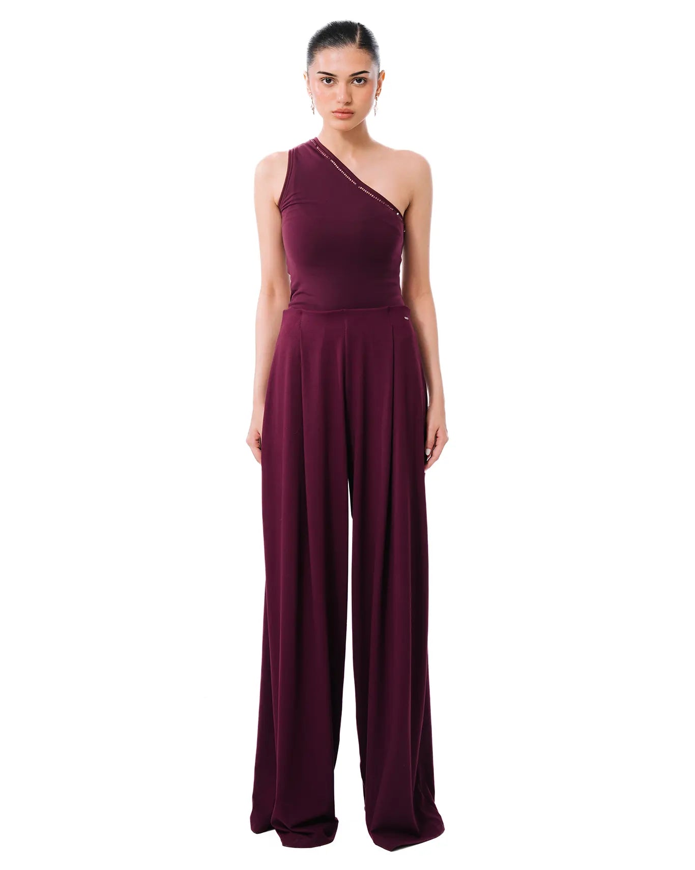 Koyo Plum Plum One Shoulder Bling Bodysuit - CULT - haider