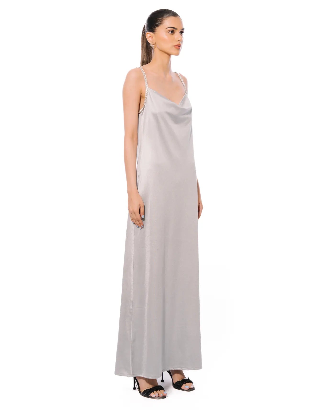 Koyo Silver Cowl Dress Cult Store Karachi PK