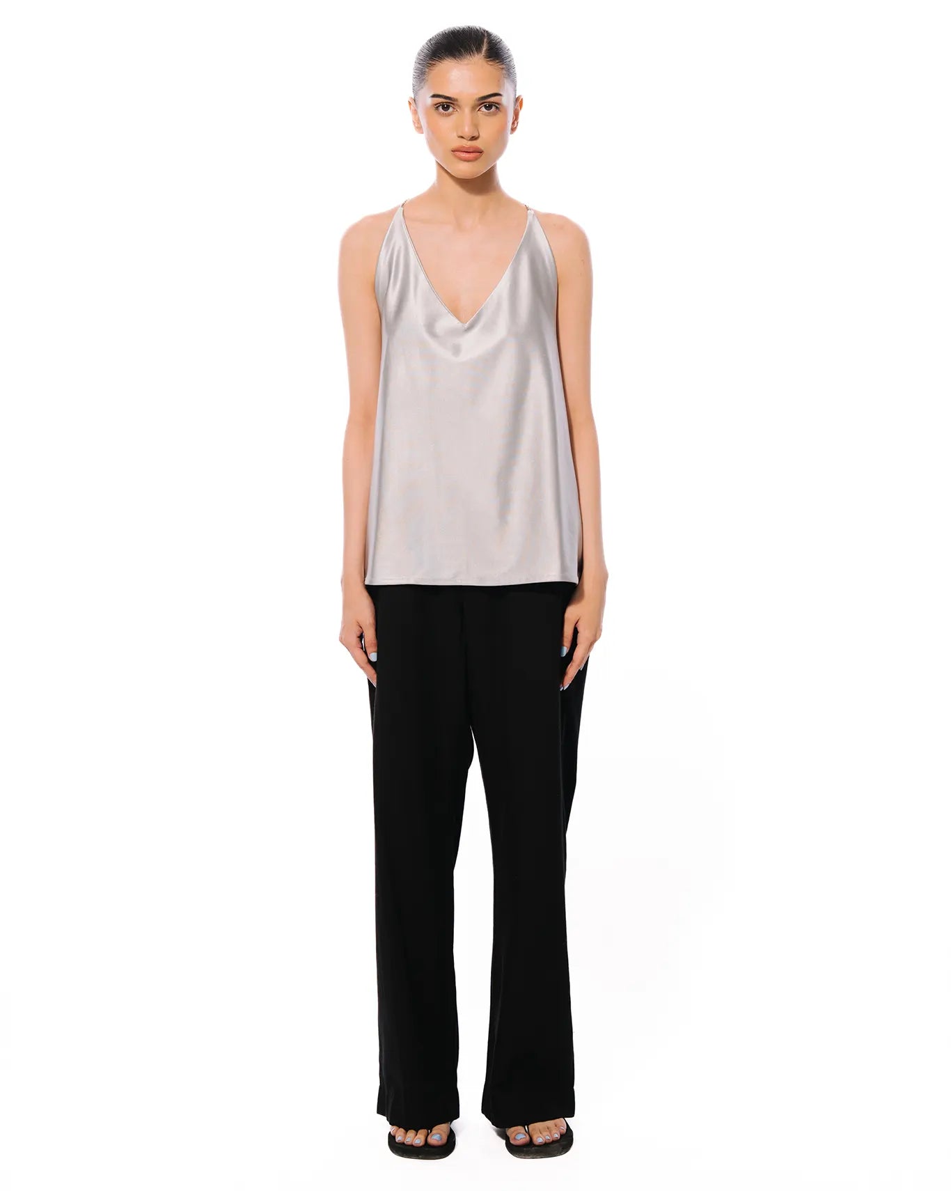 Koyo Silver V Neck Top Cult Store Karachi Pakistan