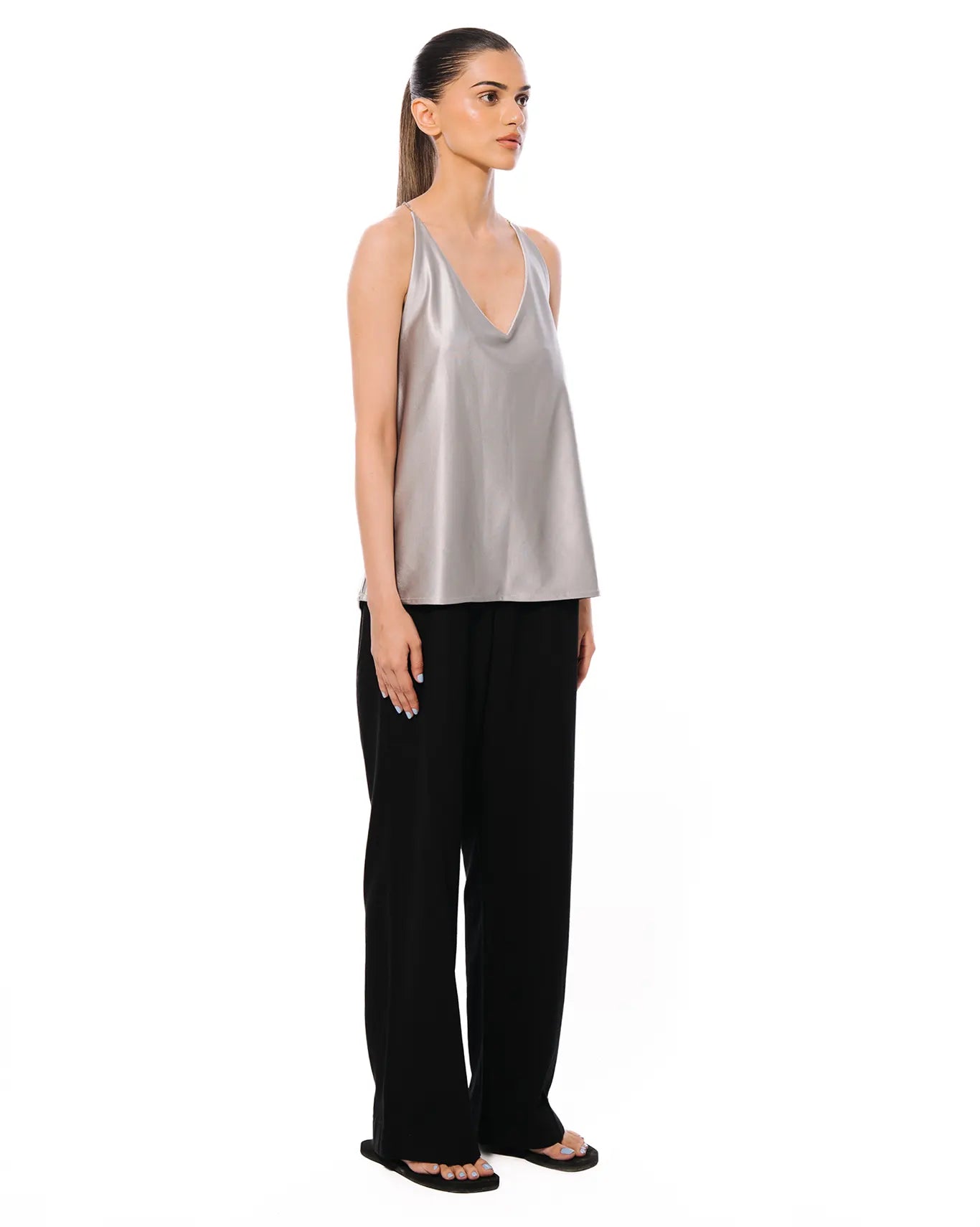 Koyo Silver V Neck Top Cult Store Karachi Pakistan