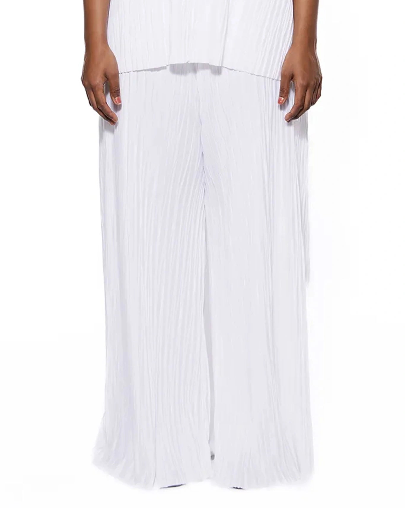 Koyo White Ripple Pleat Pant Cult Store karachi womenswear pakistan