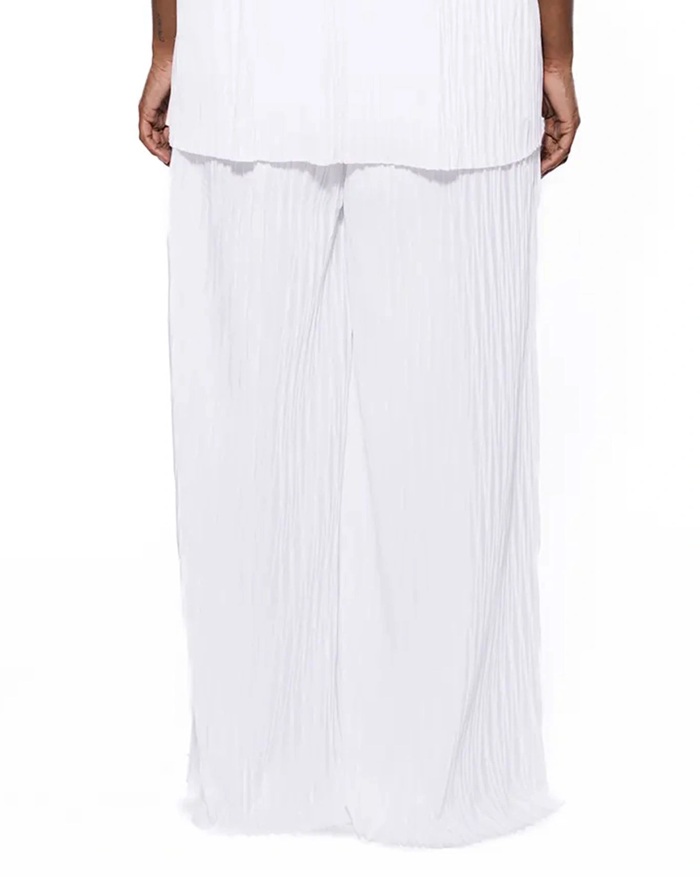 Koyo White Ripple Pleat Pant Cult Store karachi womenswear pakistan