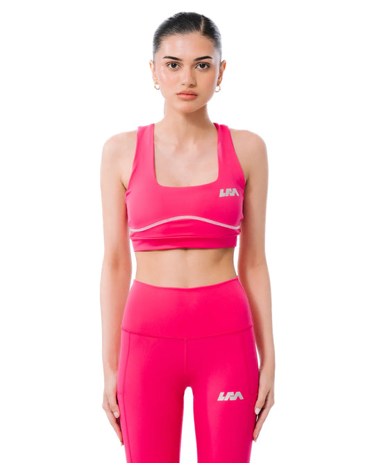 LFA Compression Swift Sports Bra in shocking pink