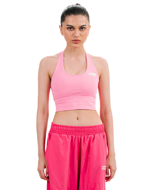 LFA Paradise Pink Seamless Halter Neck Sports Bra