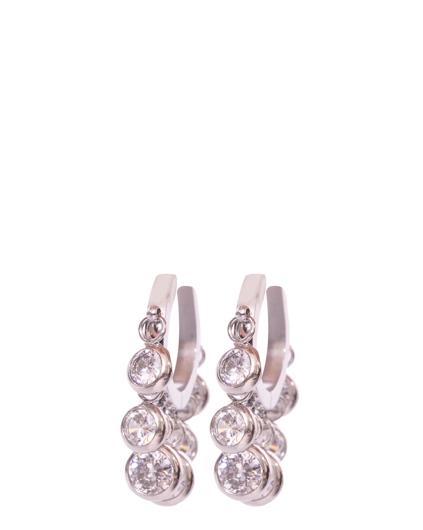 Mish & Co Silver Diamond Party Huggies Cult Store Karachi earrings