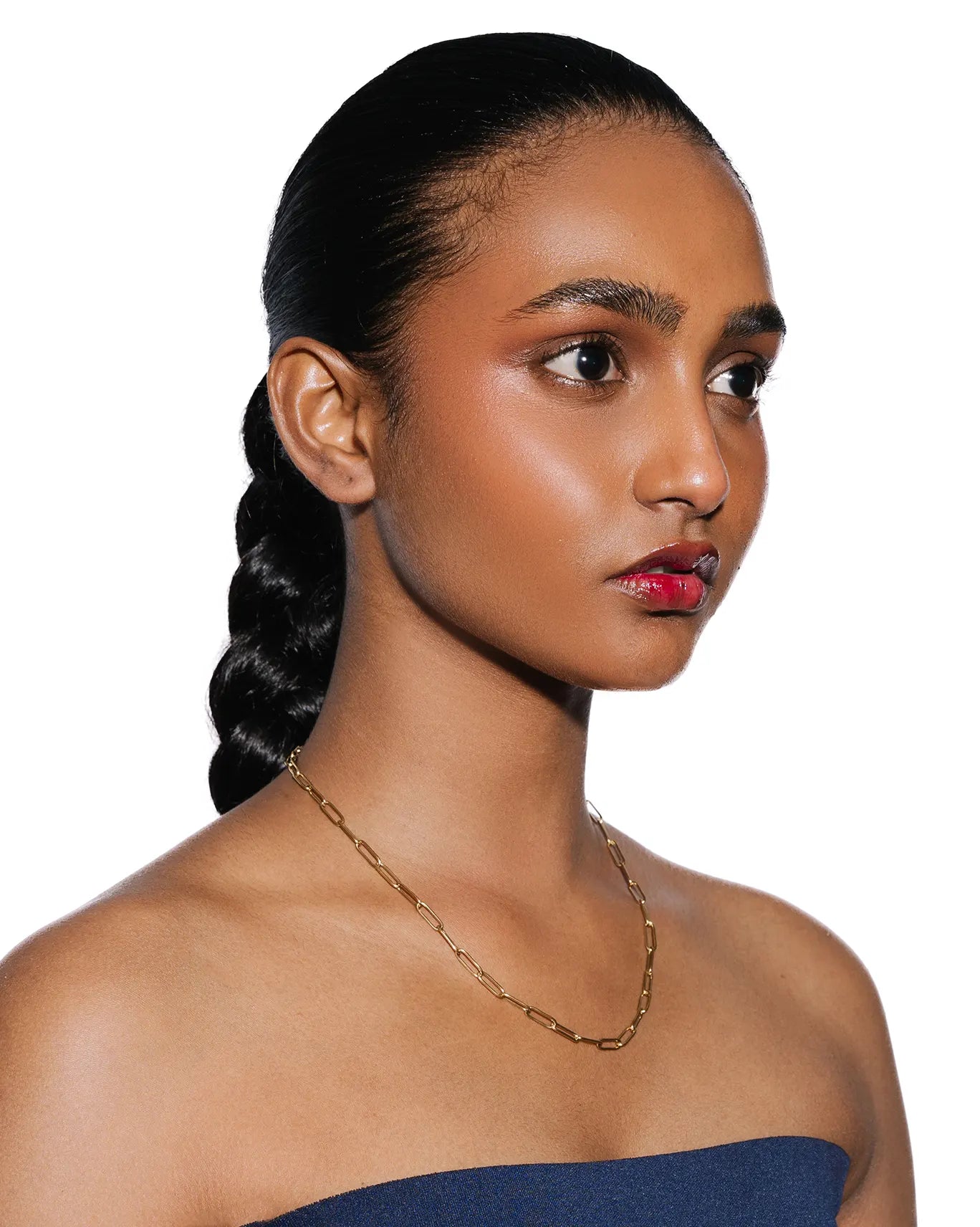 Mish and co Gold Bold Paper Clip Necklace cult store pk