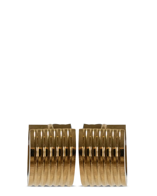Mish and co Gold Sculptural Huggies cult store pk