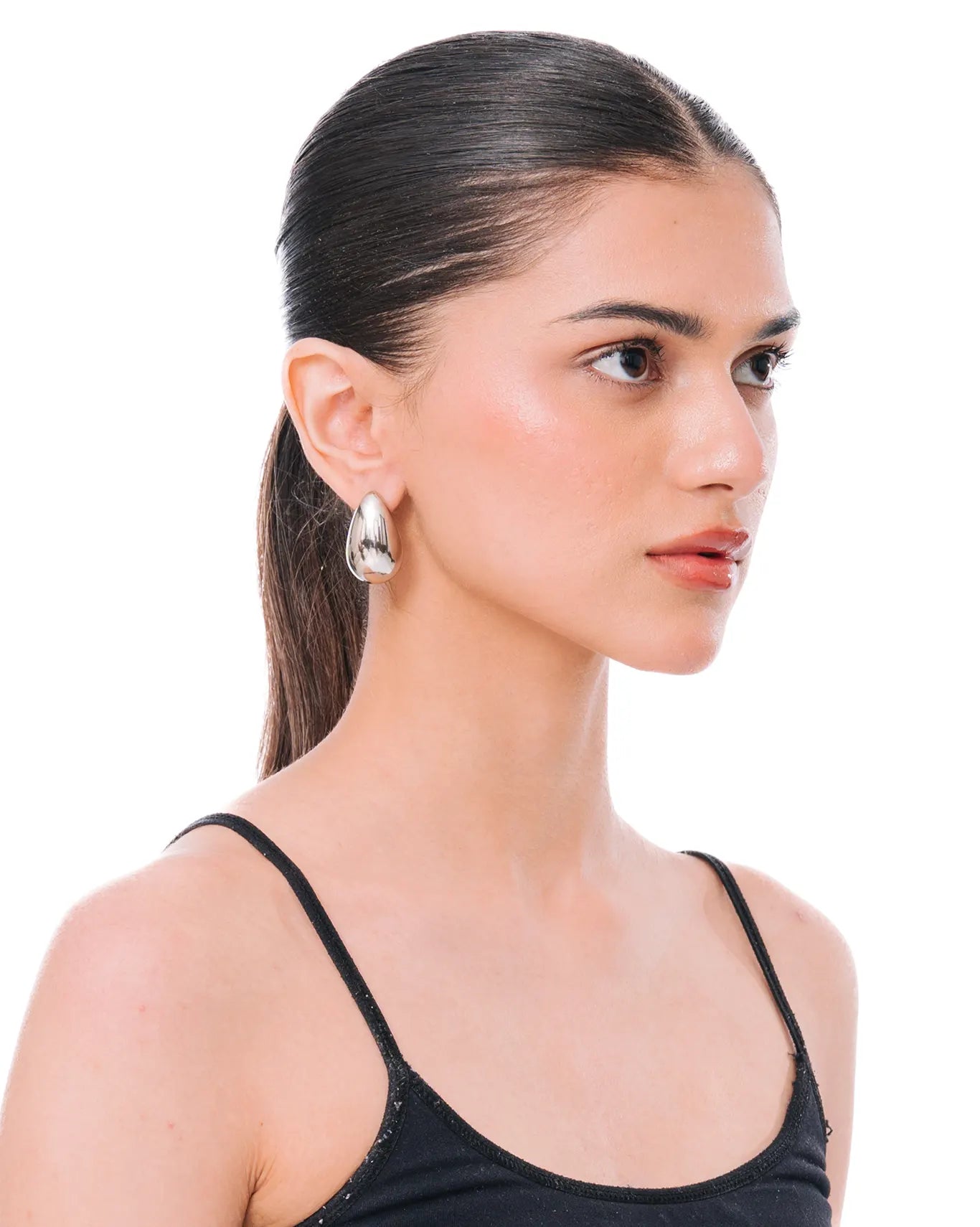 Mish and co Silver Teardrop Earrings cult karachi