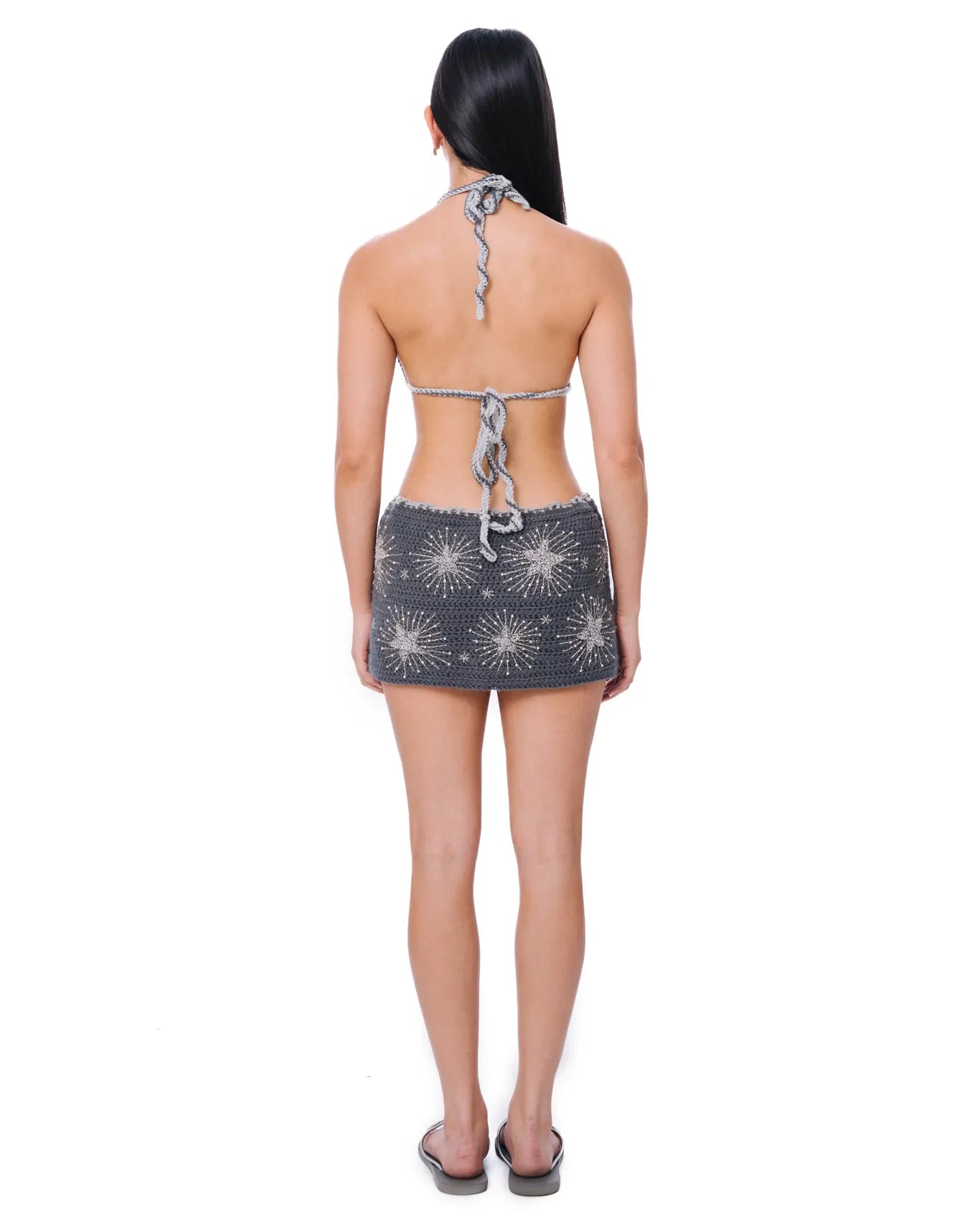 Motia Silver Starlight Mini Skirt