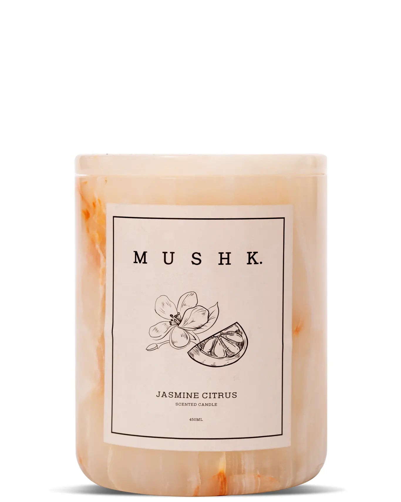 Mushk Jasmine Citrus Candle 450 ML Cult Store Karachi