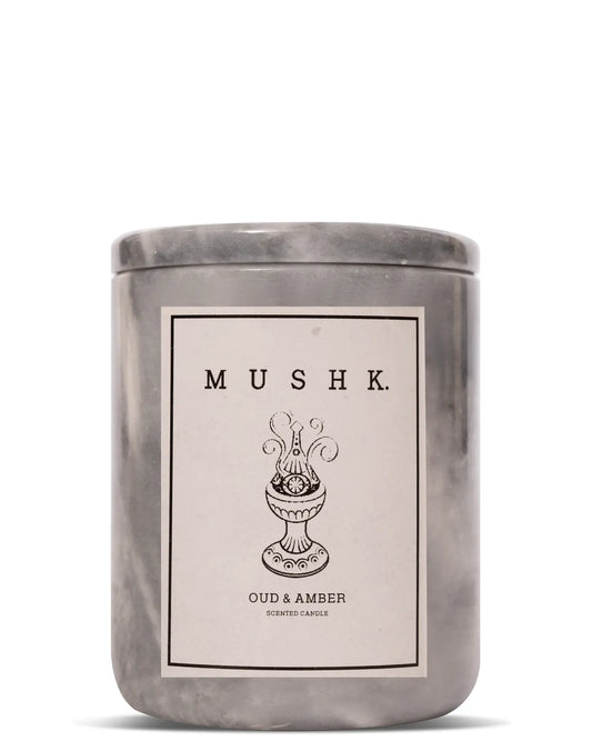 Mushk Oud & Amber Candle 180 ML Cult Store Karachi