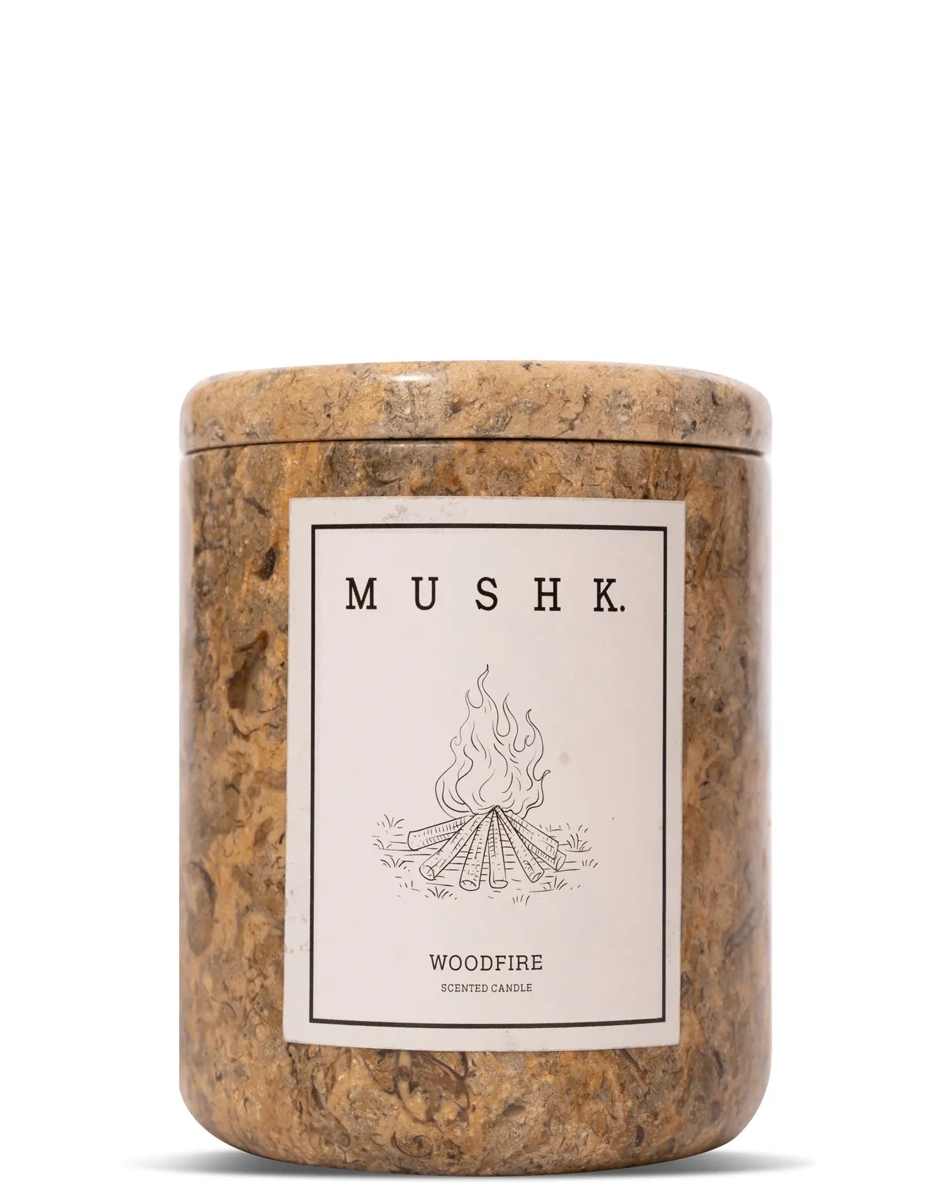 Mushk Woodfire Candle 180 ML Cult Store Karachi