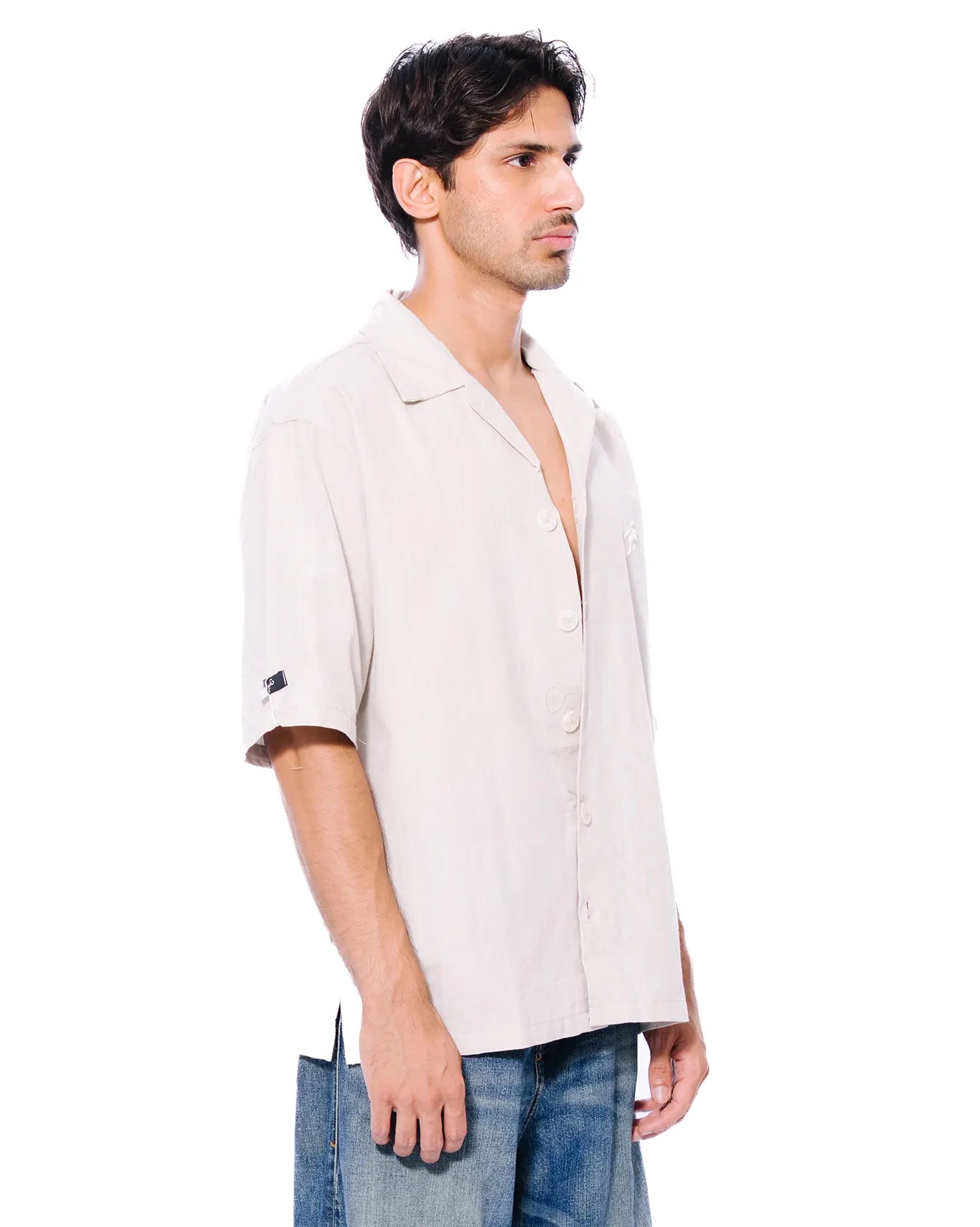 Naqees Beige Button Down Shirt Cult Store