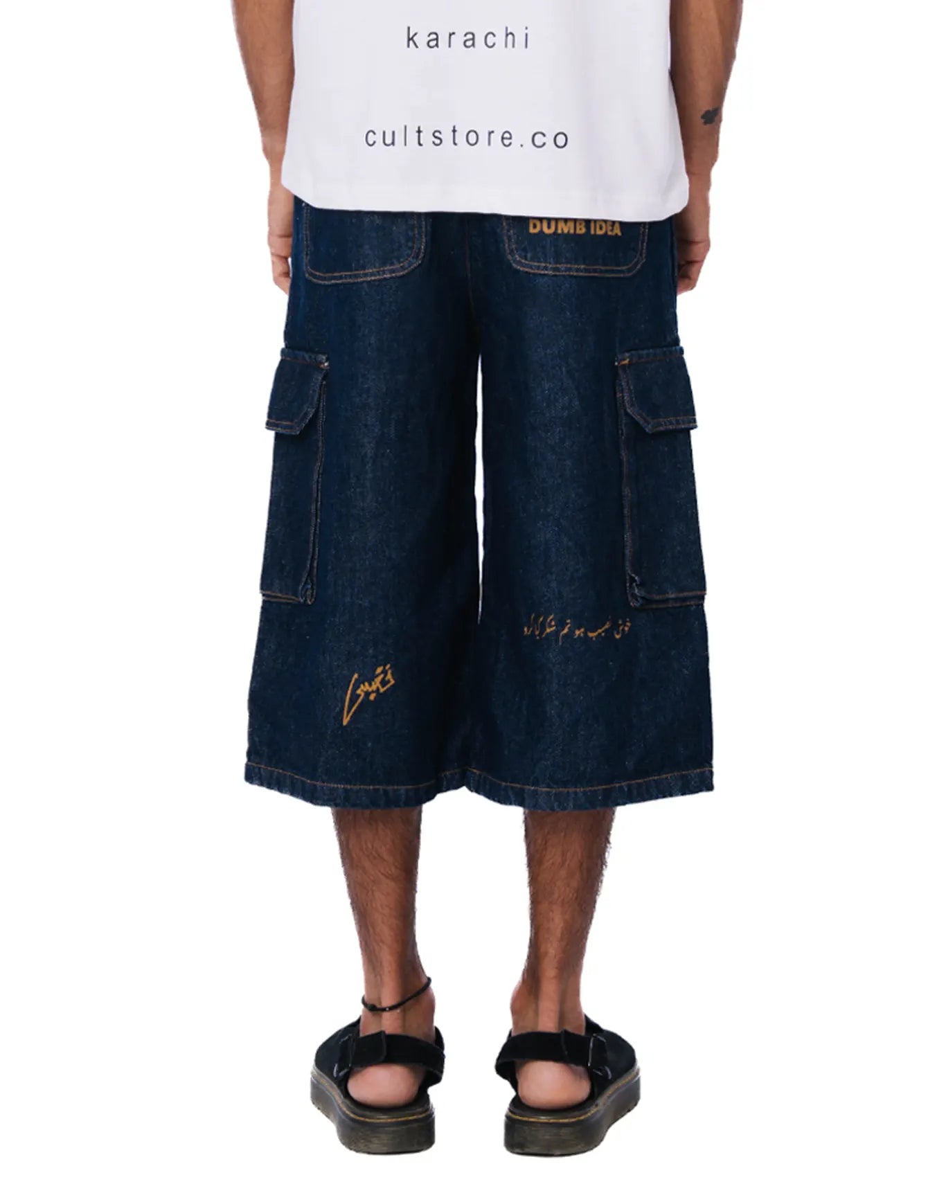 Naqees Bit Blues Denim Shorts