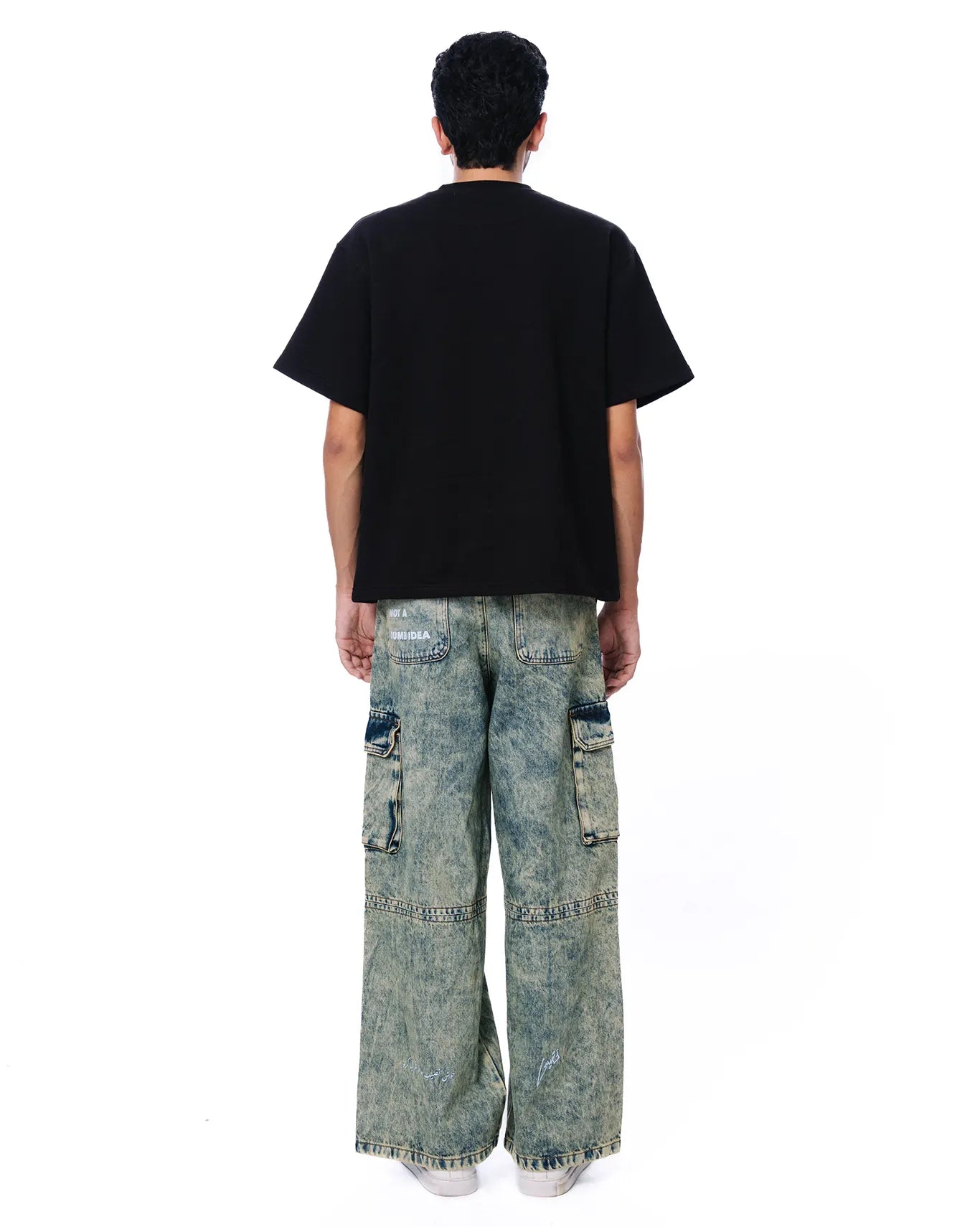 Naqees Green Token Cargo Jeans