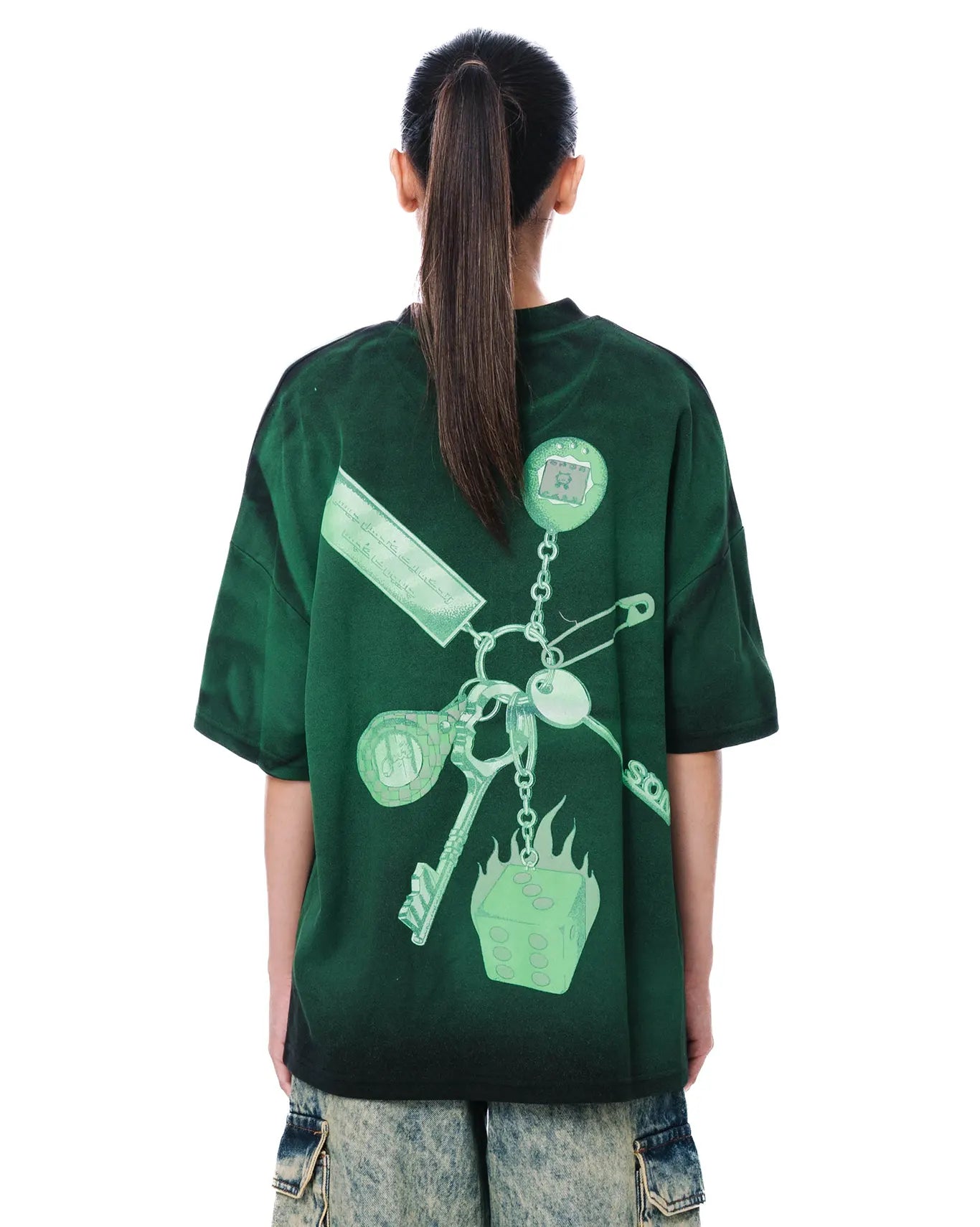 Naqees Black Keyring Green T-Shirt - CULT - haider