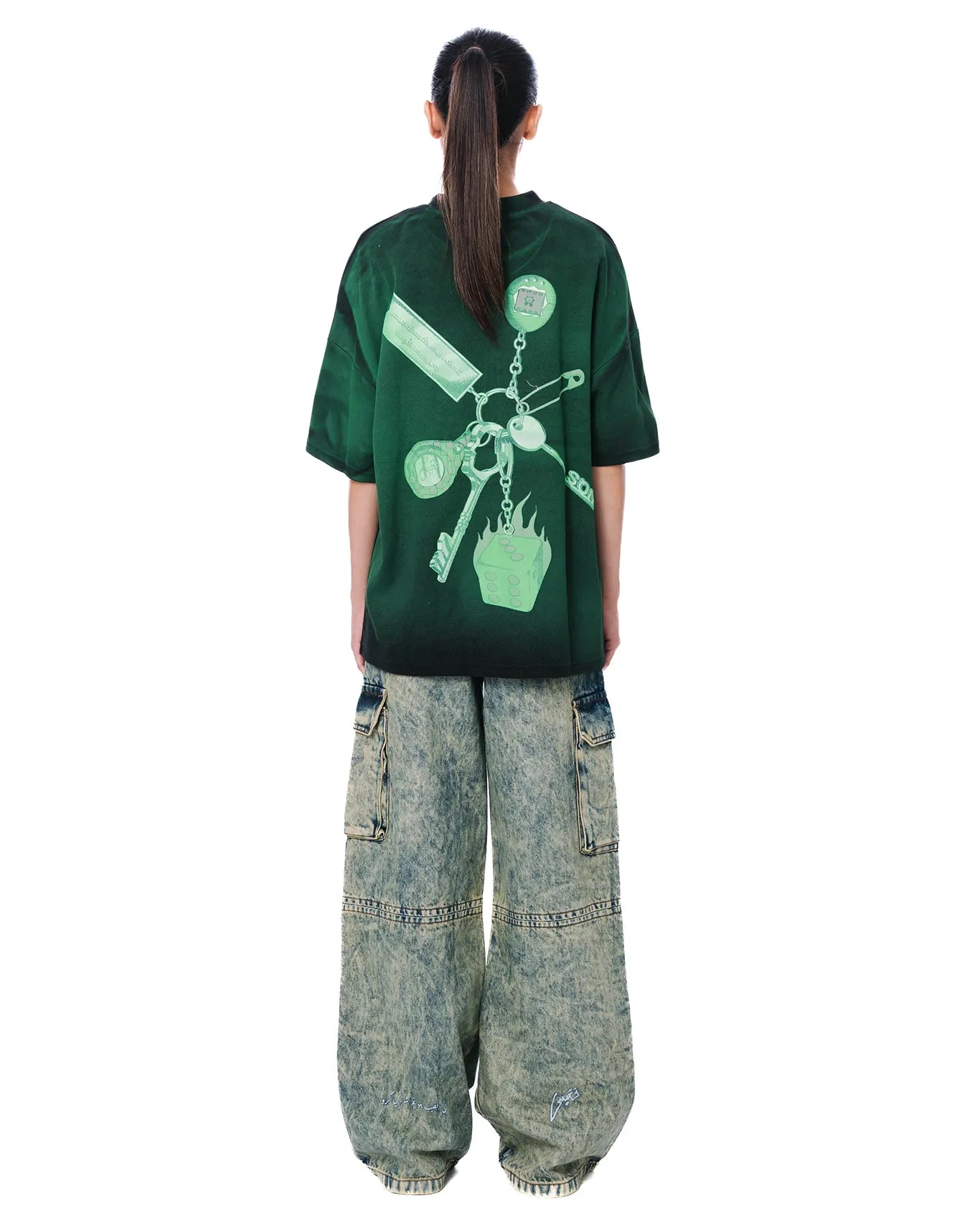 Naqees Black Keyring Green T-Shirt - CULT - haider