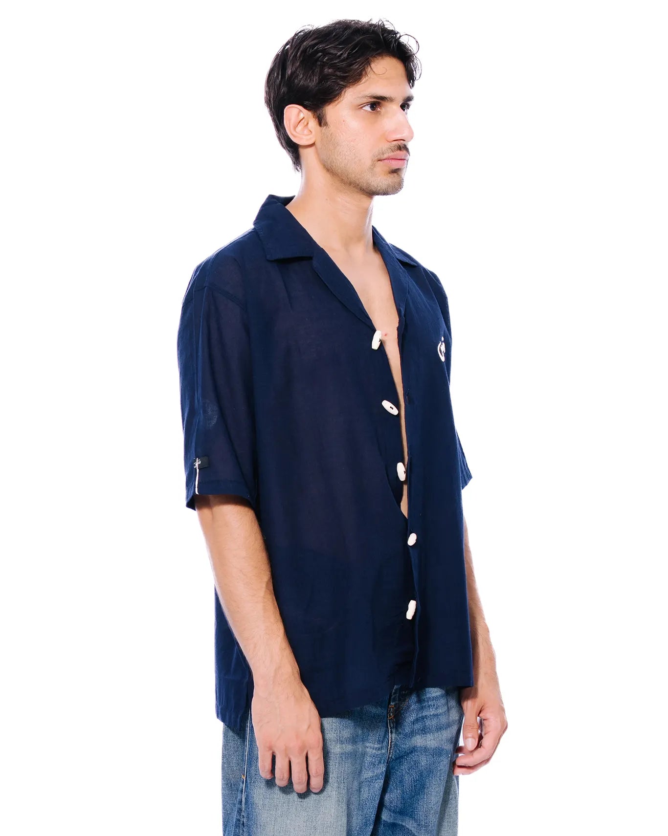 Naqees Navy Button Down Shirt Cult Store Karachi menswear