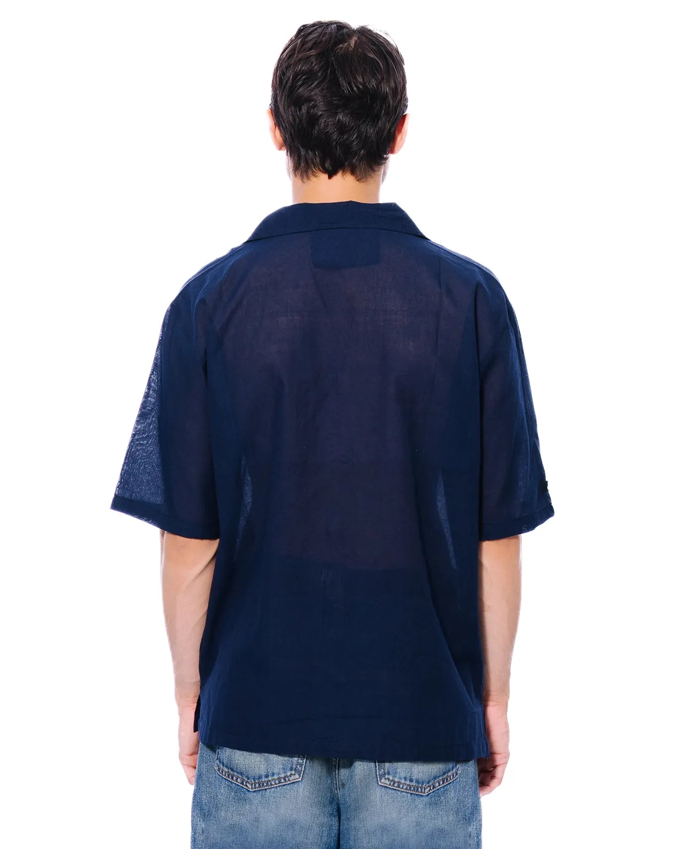 Naqees Navy Blue Navy Button Down Shirt - CULT - haider