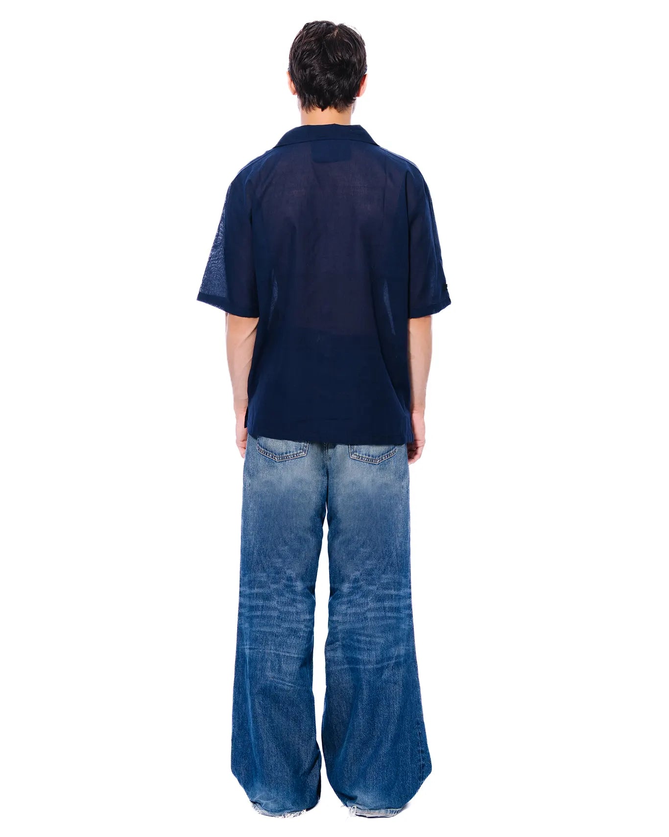 Naqees Navy Blue Navy Button Down Shirt - CULT - haider