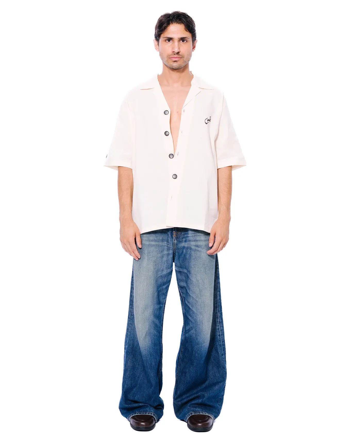 Naqees Off White Off White Button Down Shirt - CULT - haider