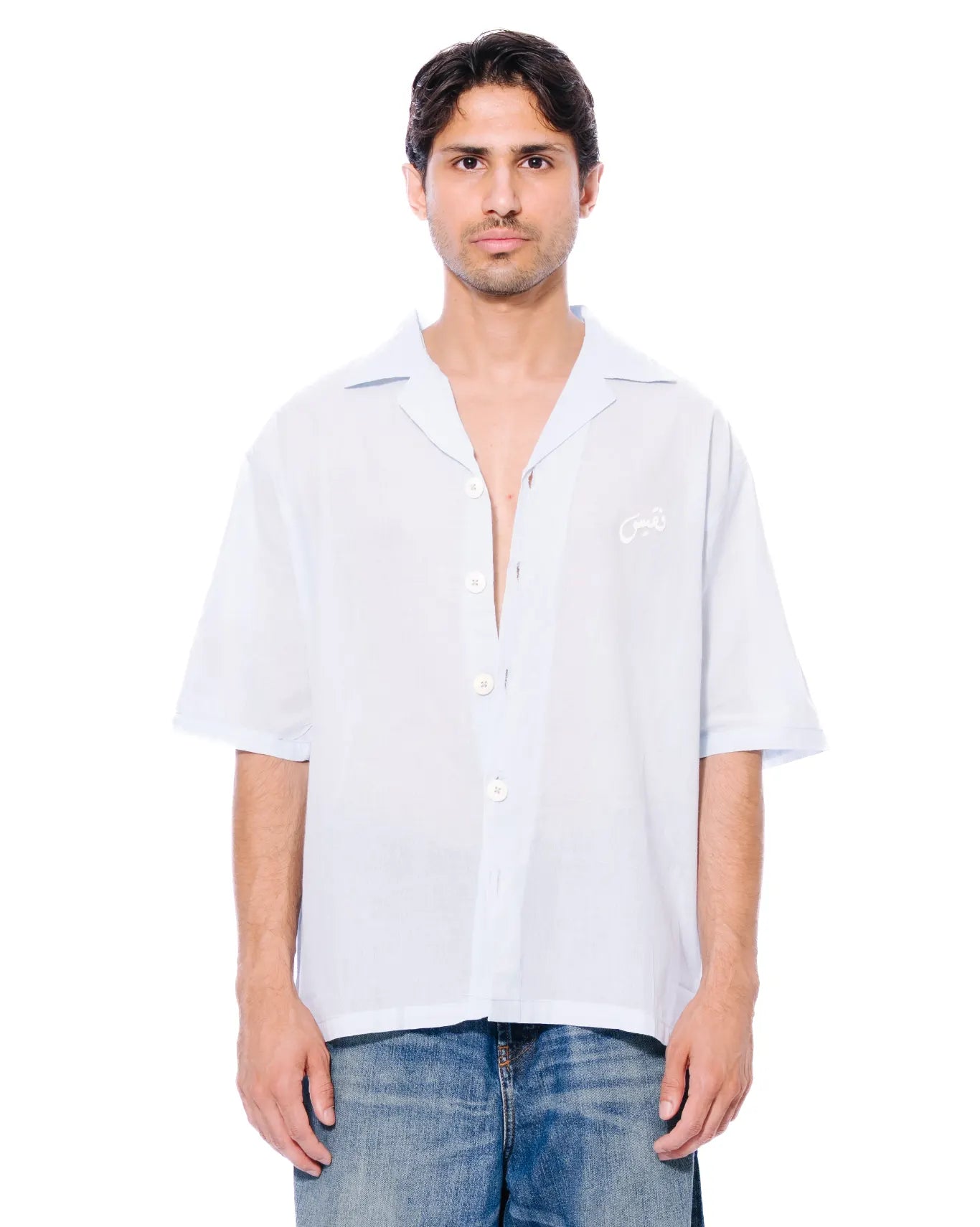 Naqees Sky Blue Button Down Shirt Cult Store menswear pakistan