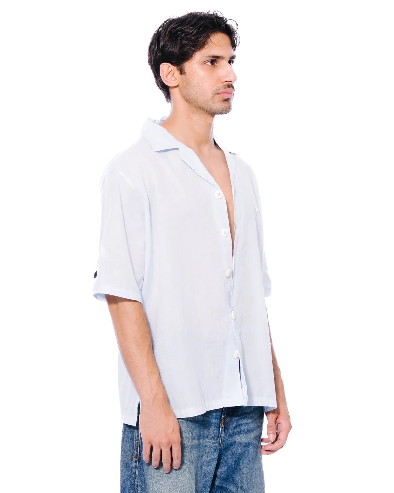 Naqees Blue Sky Blue Button Down Shirt - CULT - haider