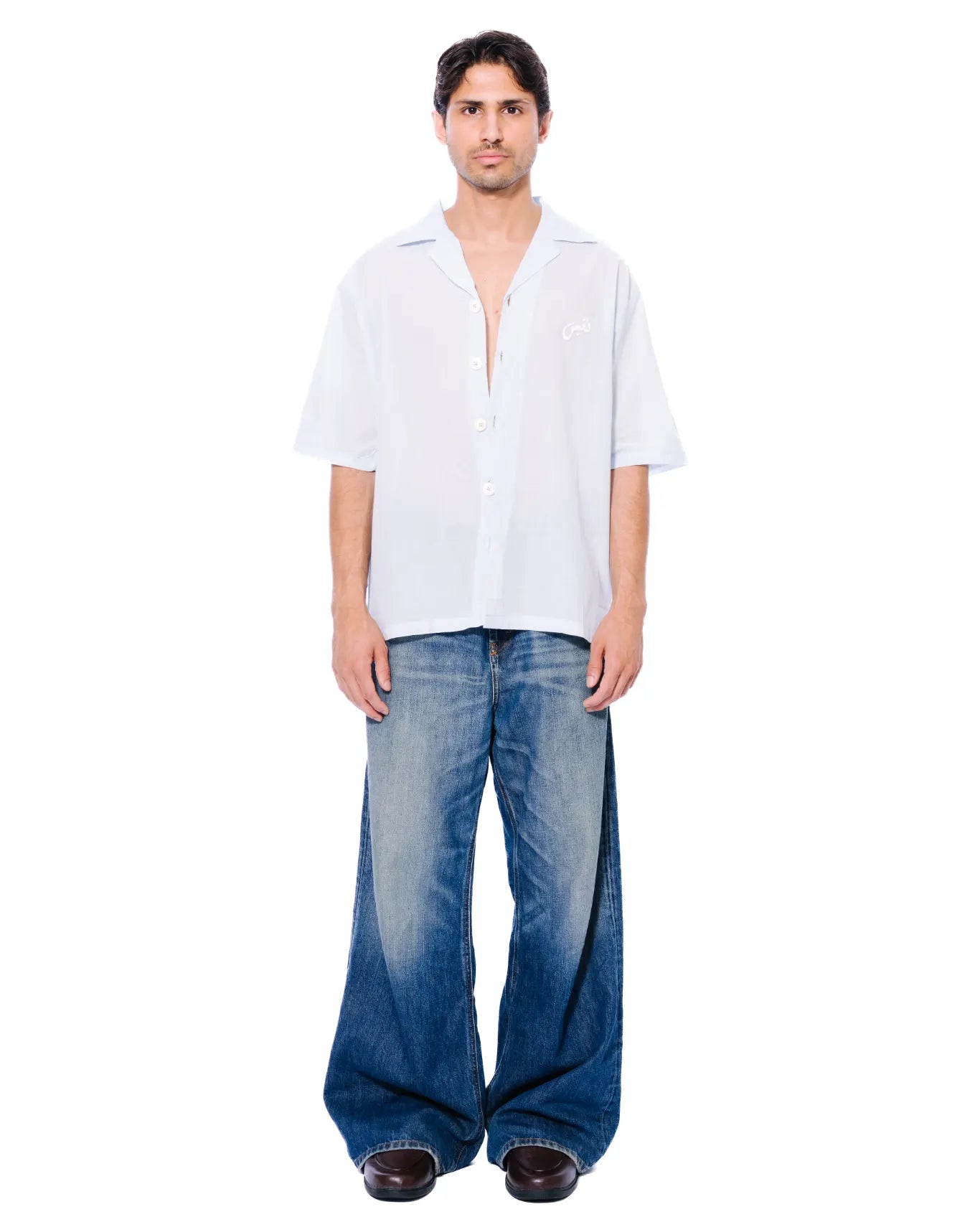 Naqees Blue Sky Blue Button Down Shirt - CULT - haider