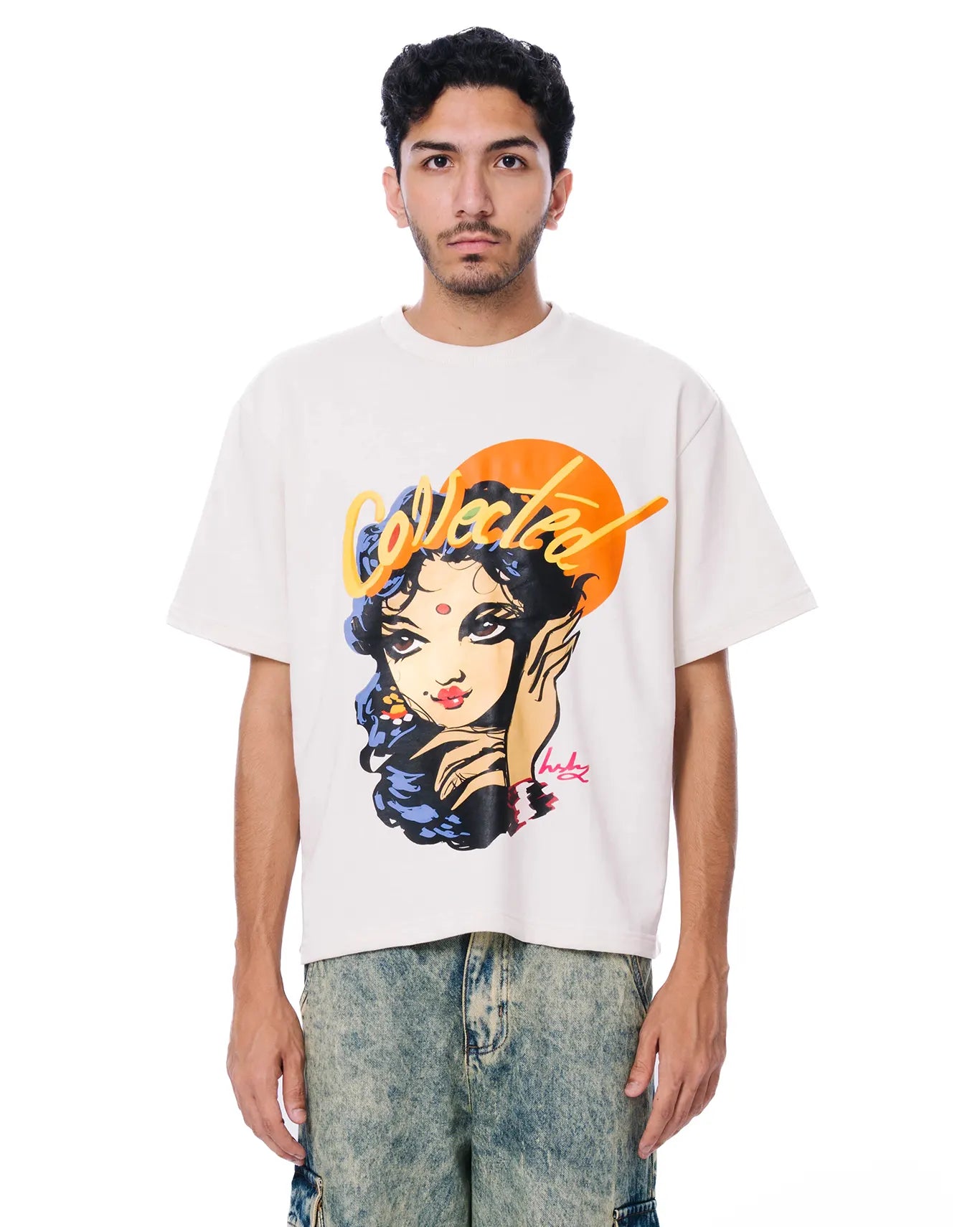 Orange Chandni Graphic T-Shirt