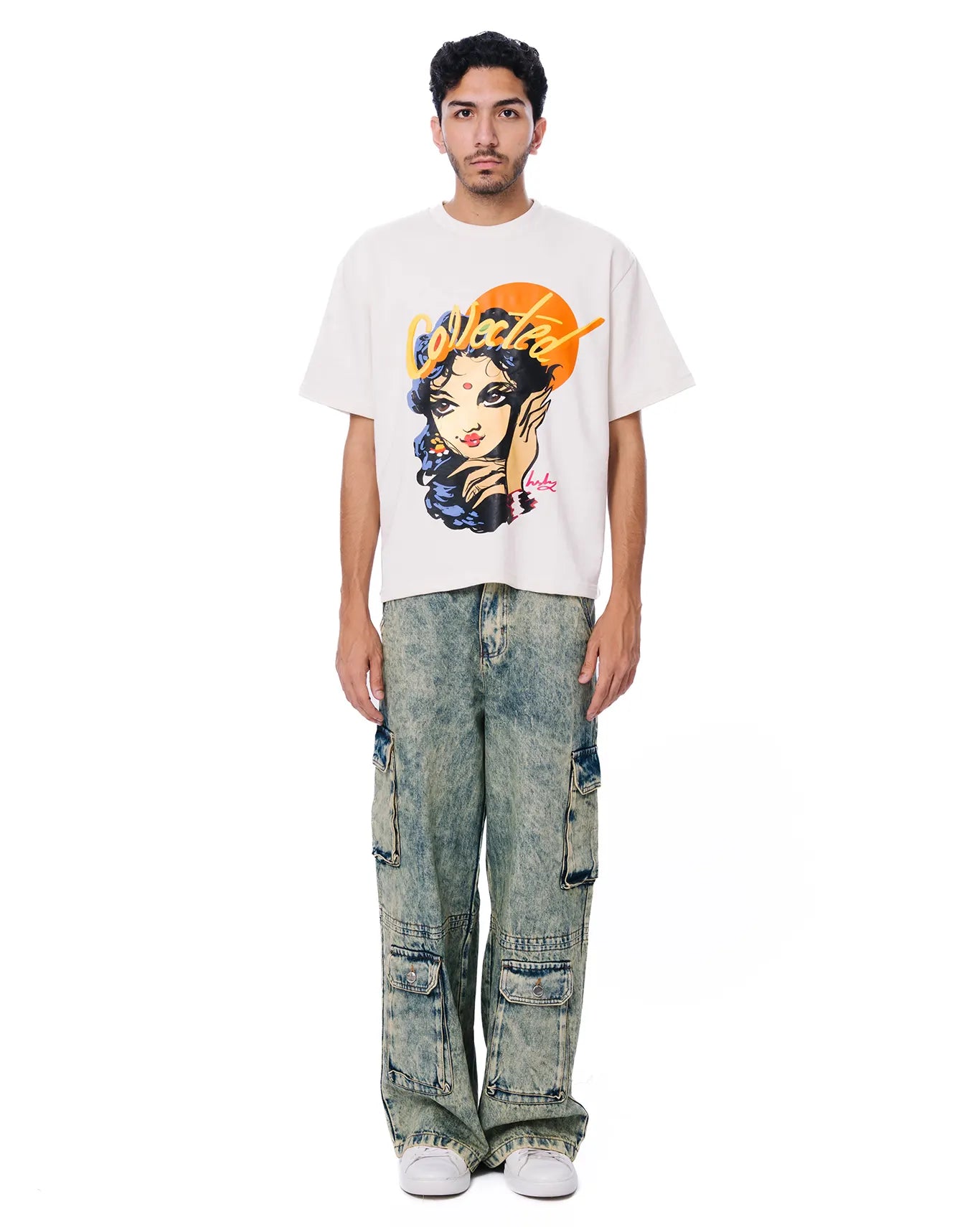 Orange Chandni Graphic T-Shirt