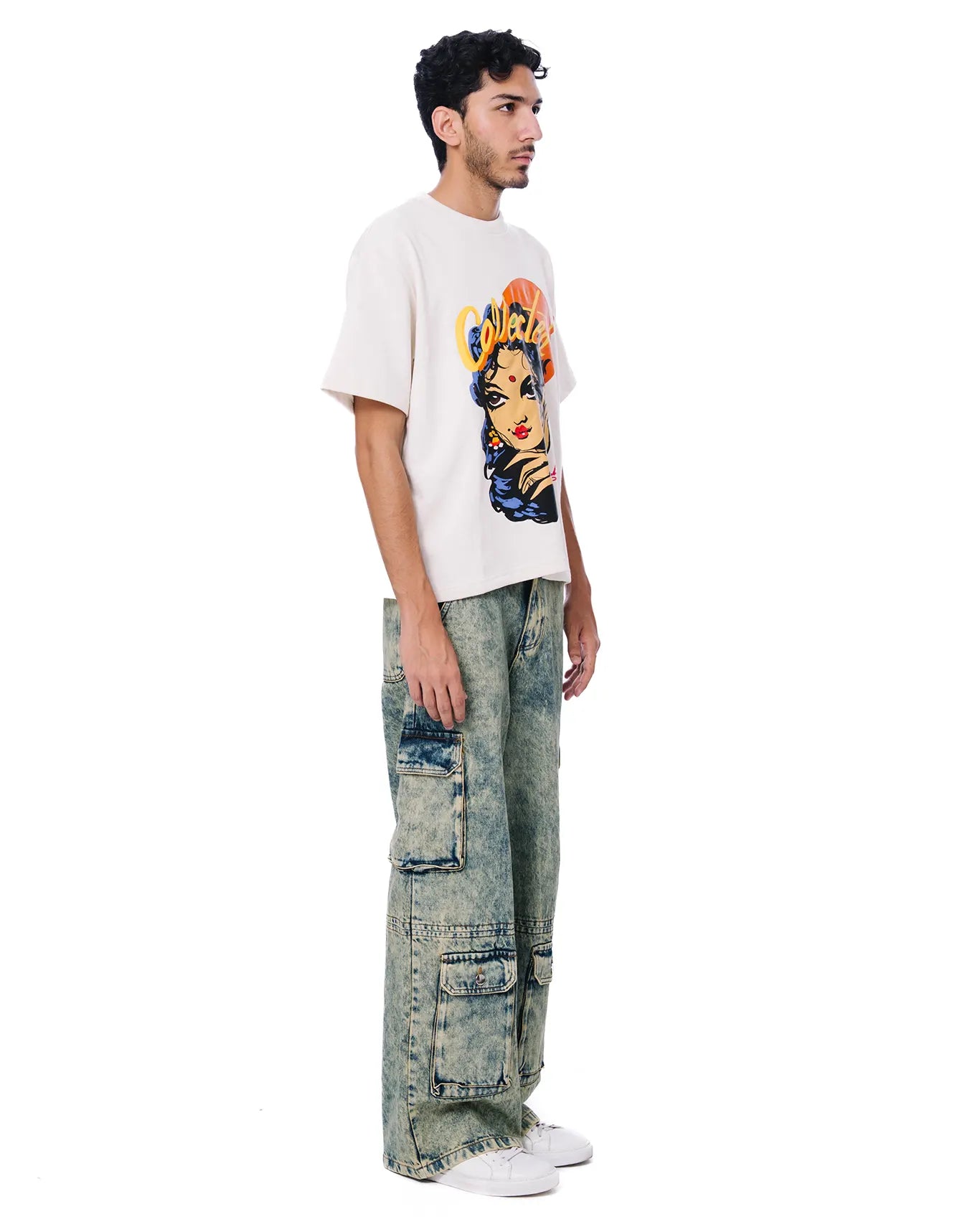 Orange Chandni Graphic T-Shirt