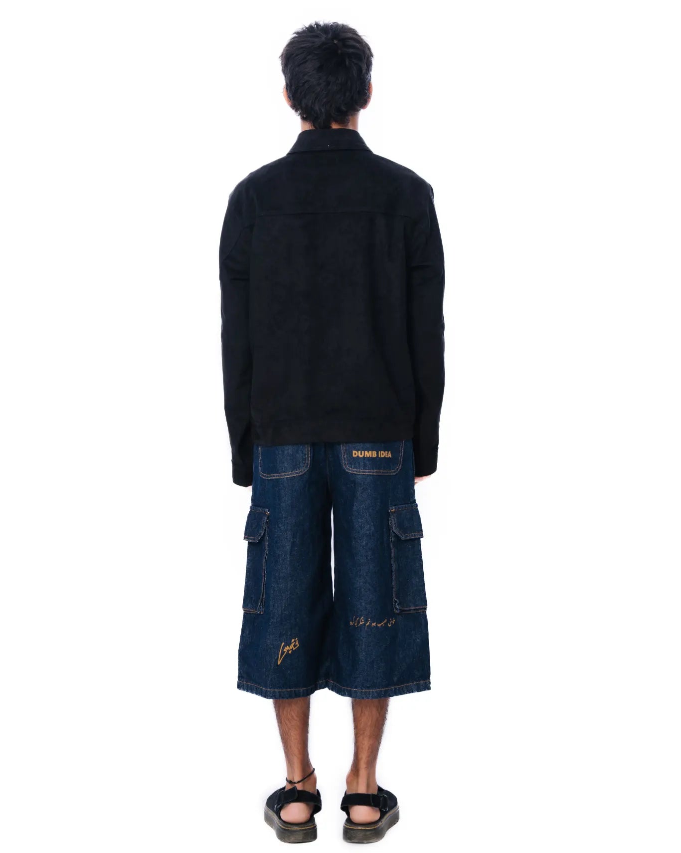 Osami Black Cropped Suede Jacket